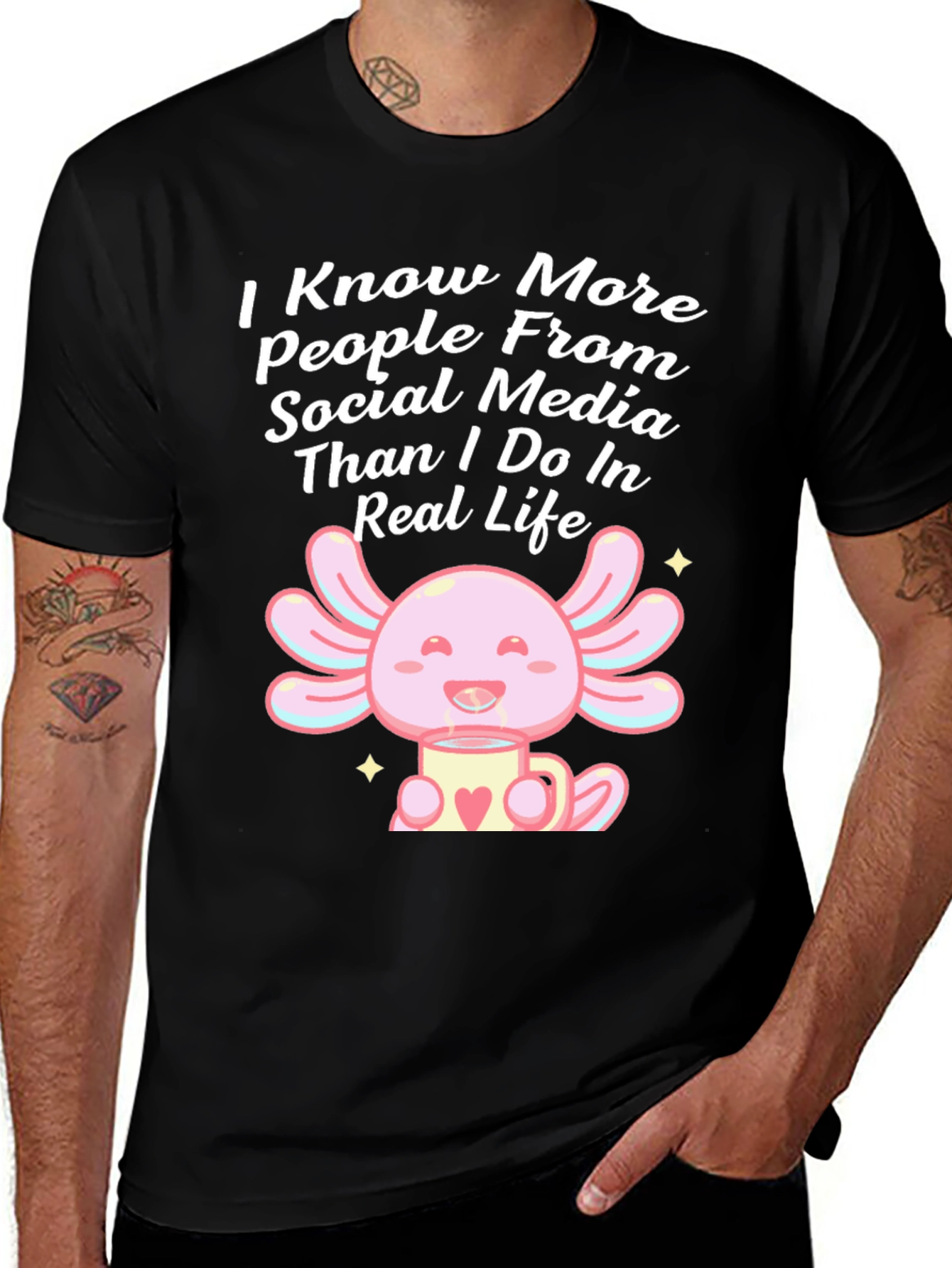 Social Media Axolotl T-Shirt