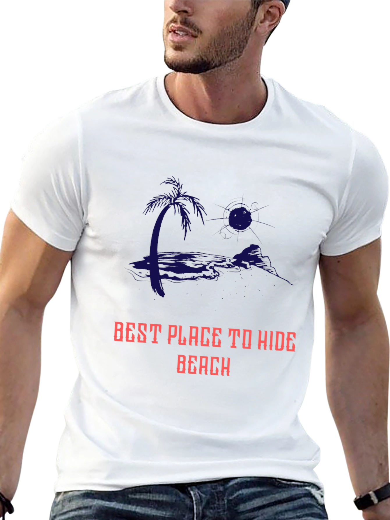 Best Place to Hide Beach Graphic T-Shirt