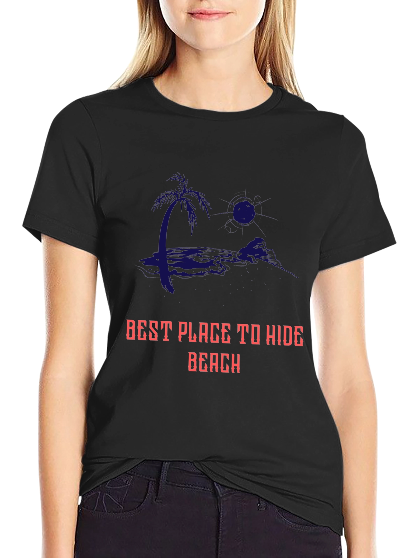 Best Place to Hide Beach Graphic T-Shirt