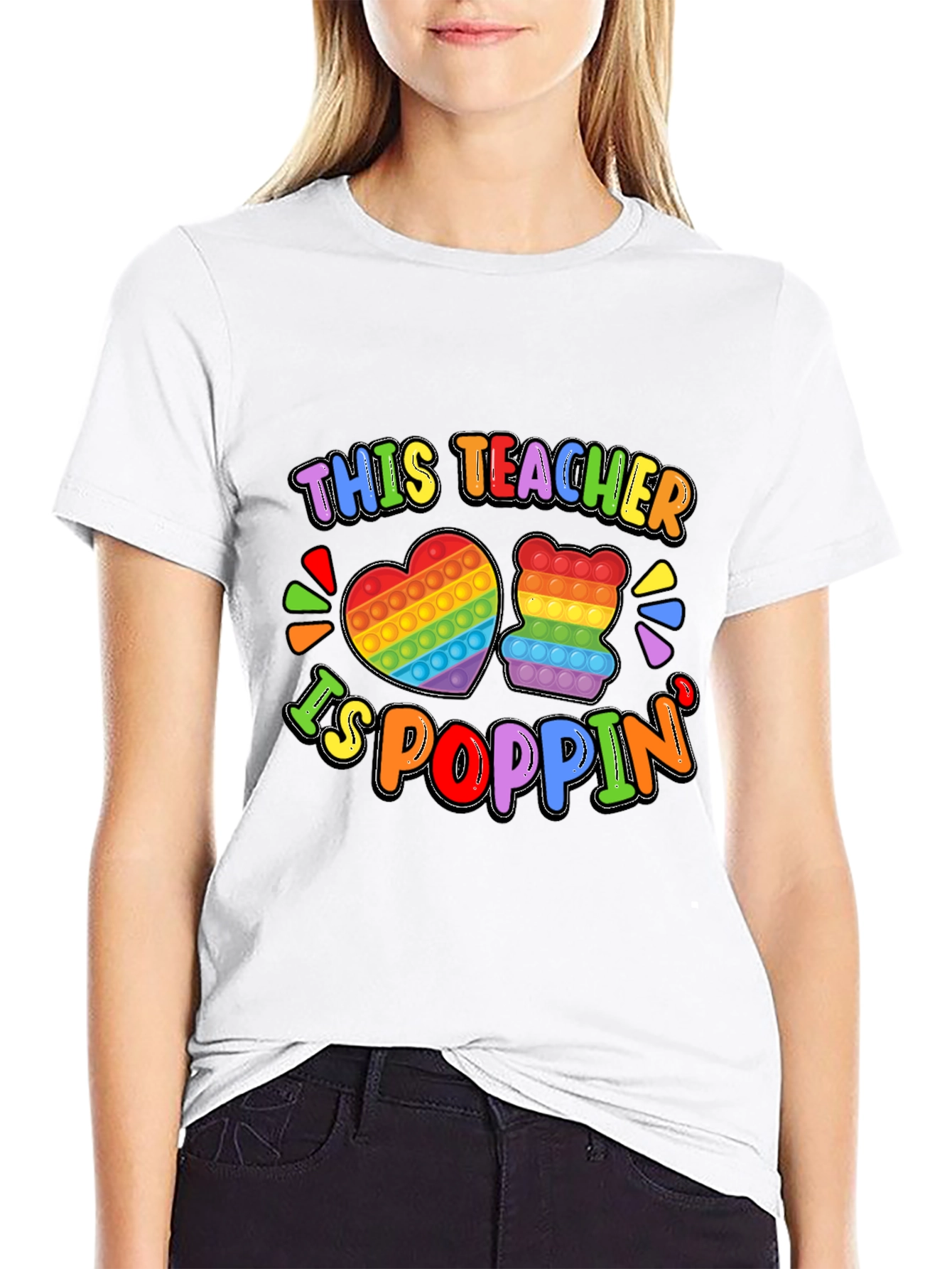 This Teacher Is Poppin Graphic T-Shirt