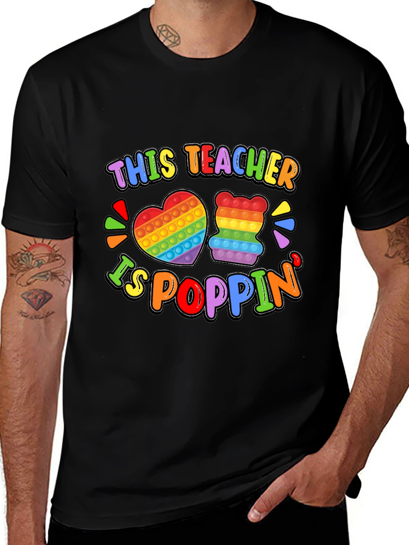 This Teacher Is Poppin Graphic T-Shirt