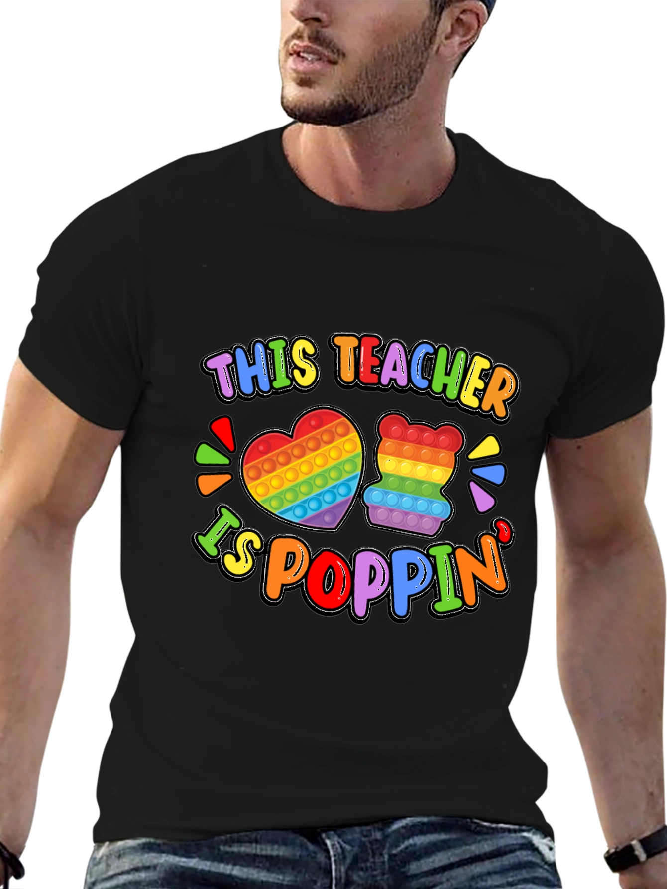 This Teacher Is Poppin Graphic T-Shirt