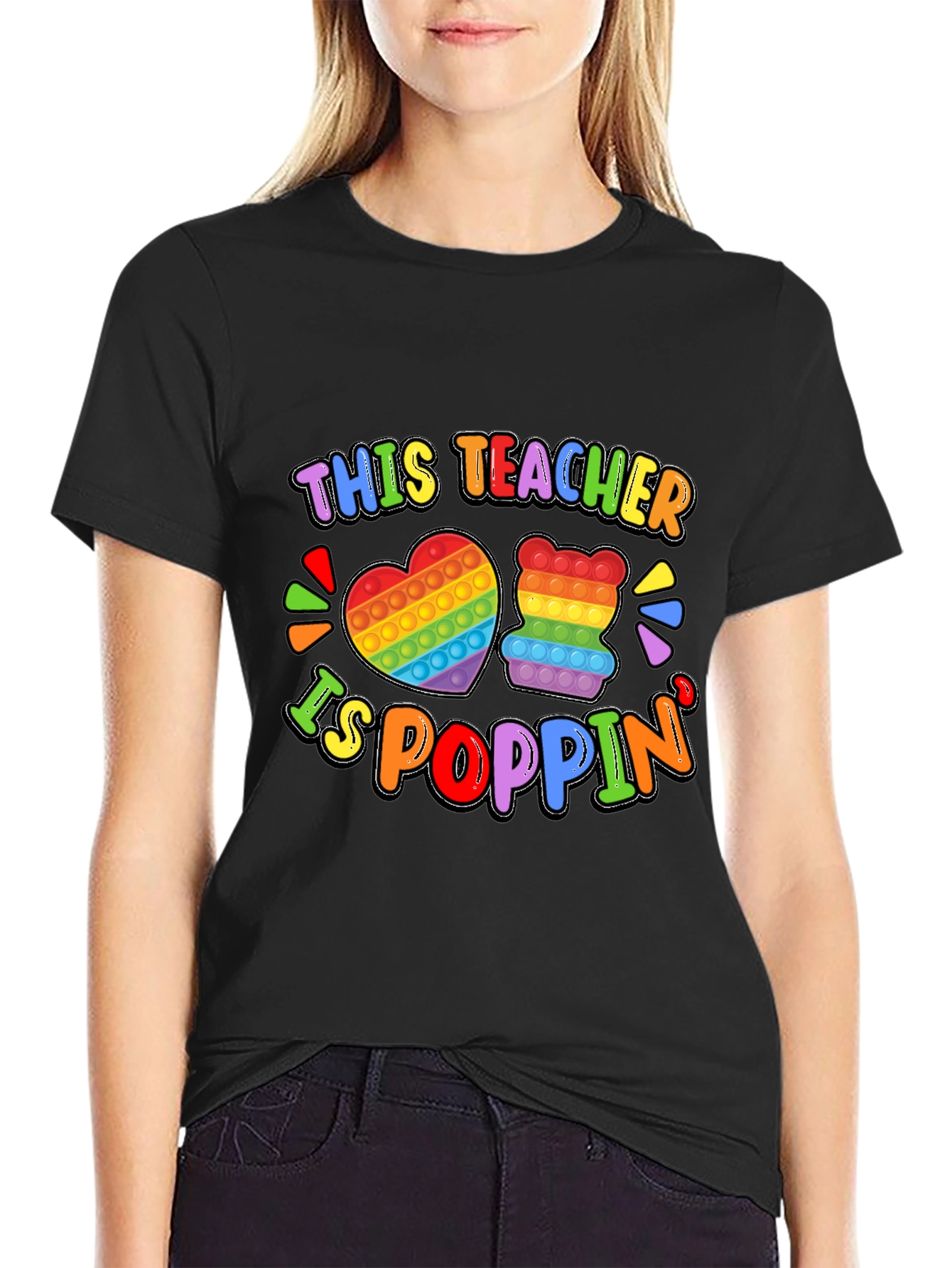 This Teacher Is Poppin Graphic T-Shirt