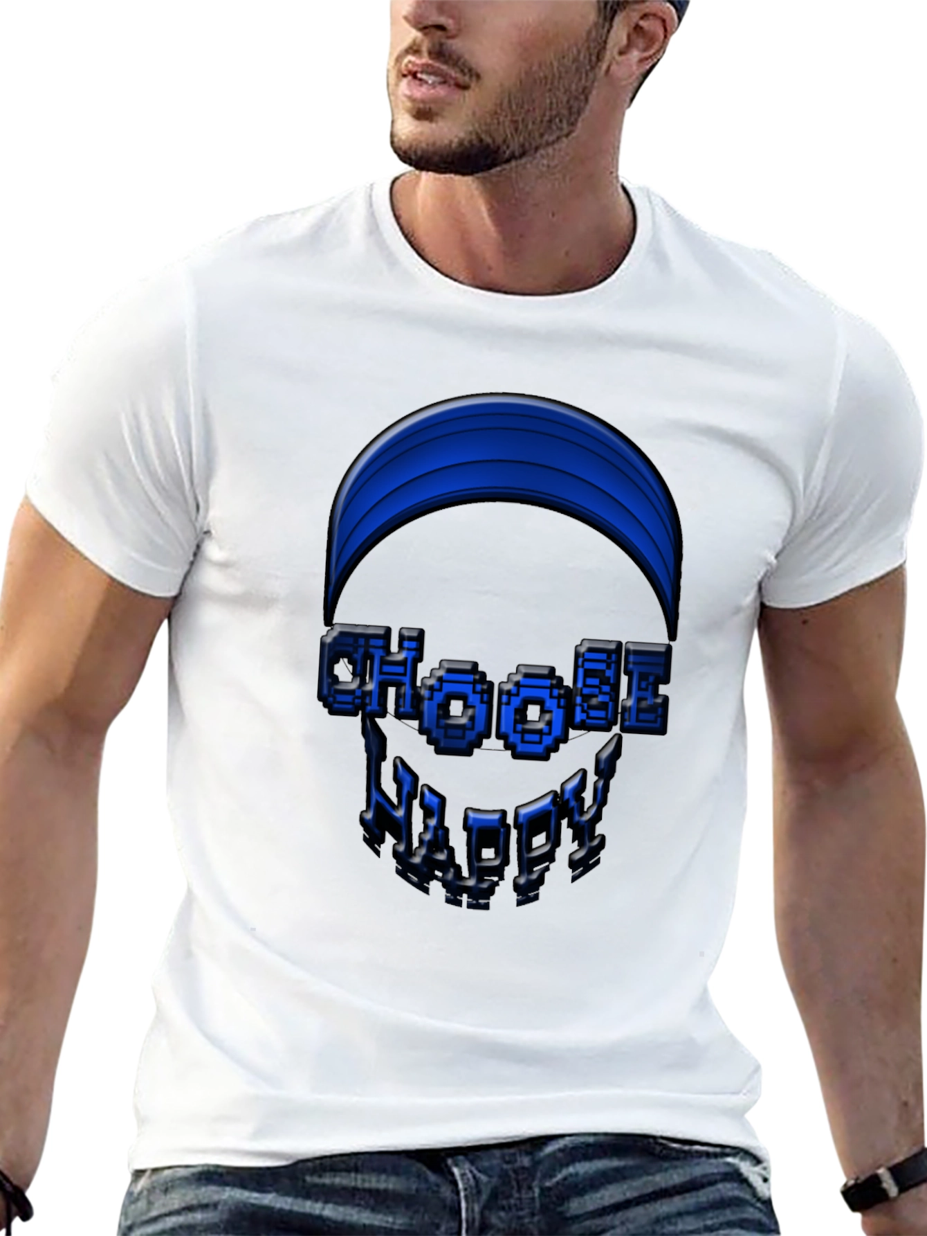 Choose Happy Graphic Tee - Black