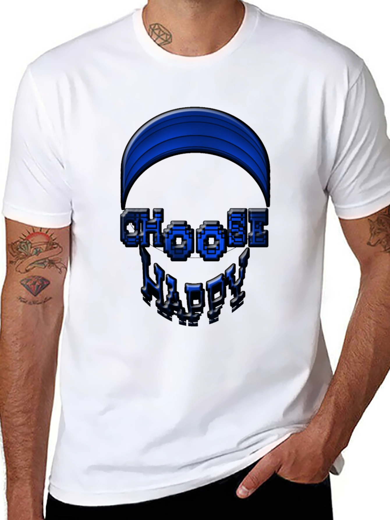 Choose Happy Graphic Tee - Black