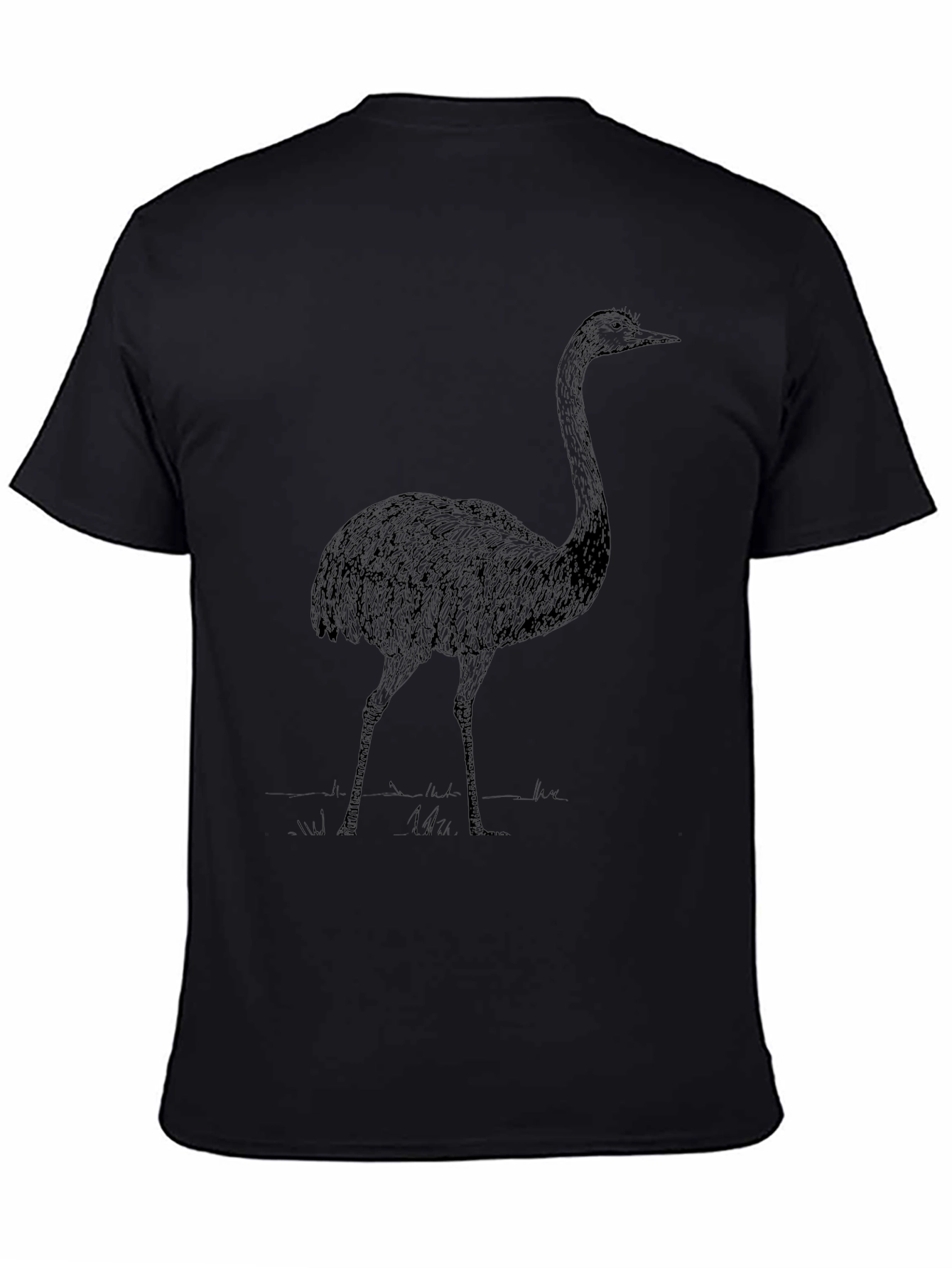 Ostrich Graphic Tee - Mens Black T-Shirt