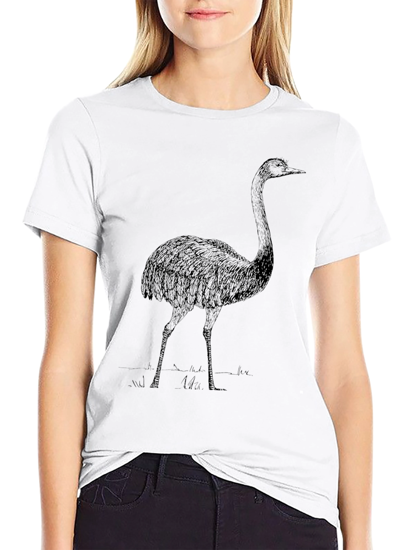 Ostrich Graphic Tee - Mens Black T-Shirt