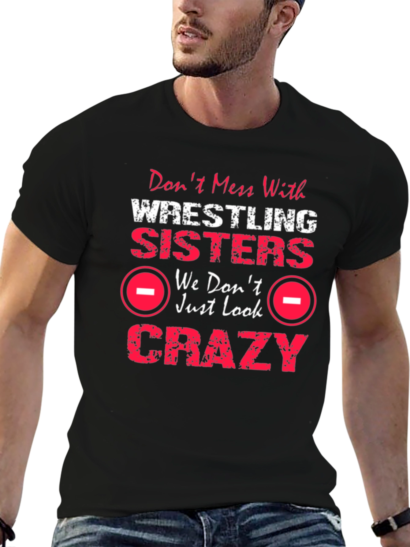 Wrestling Sisters Crazy Graphic T-Shirt