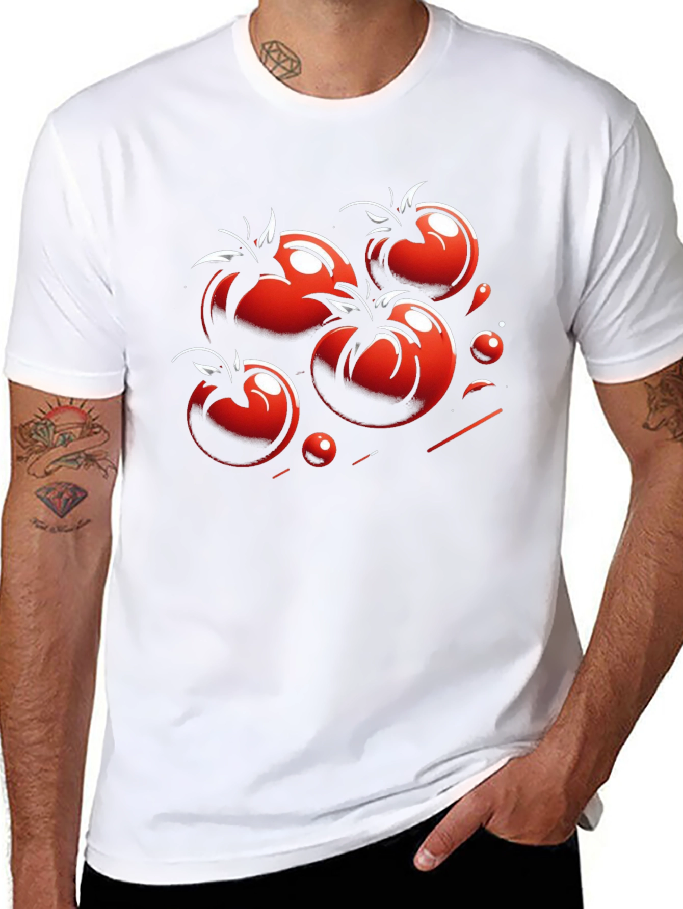 Tomato Graphic Black T-Shirt