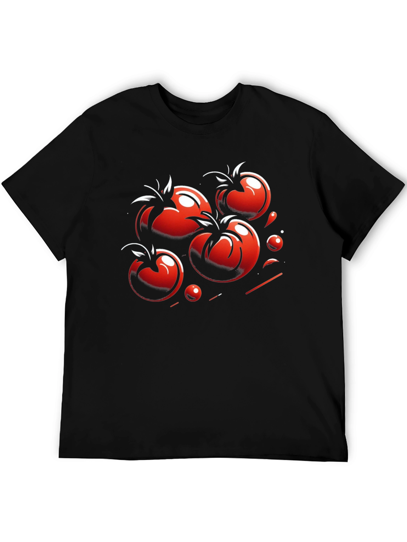 Tomato Graphic Black T-Shirt