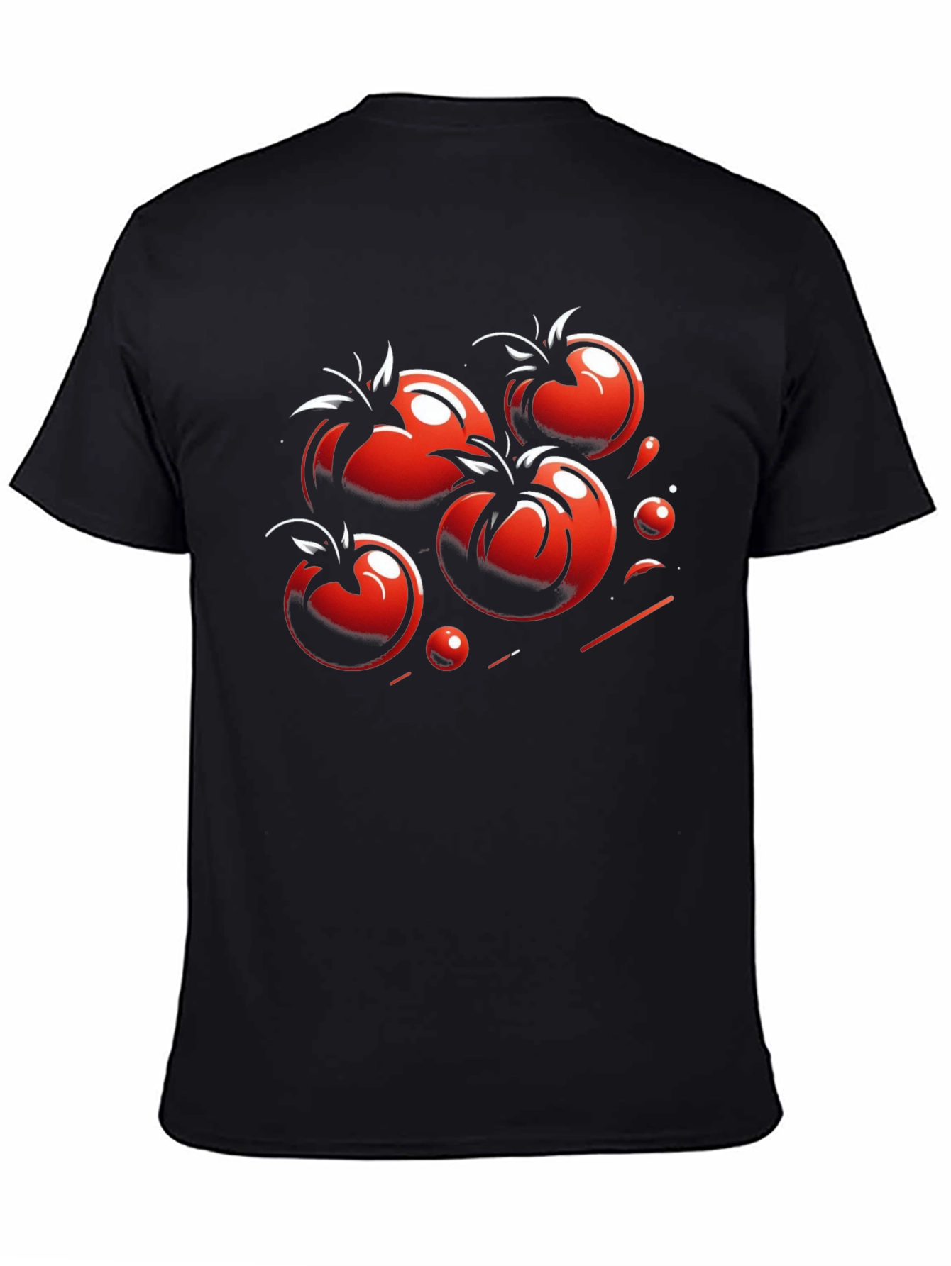 Tomato Graphic Black T-Shirt