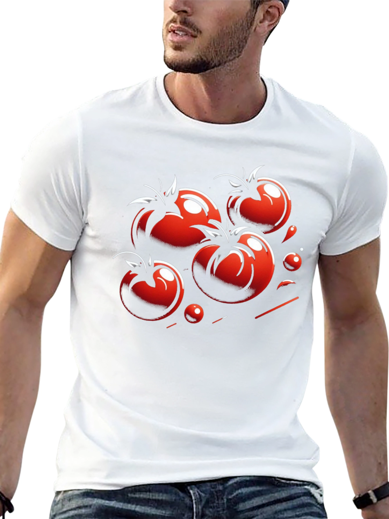 Tomato Graphic Black T-Shirt
