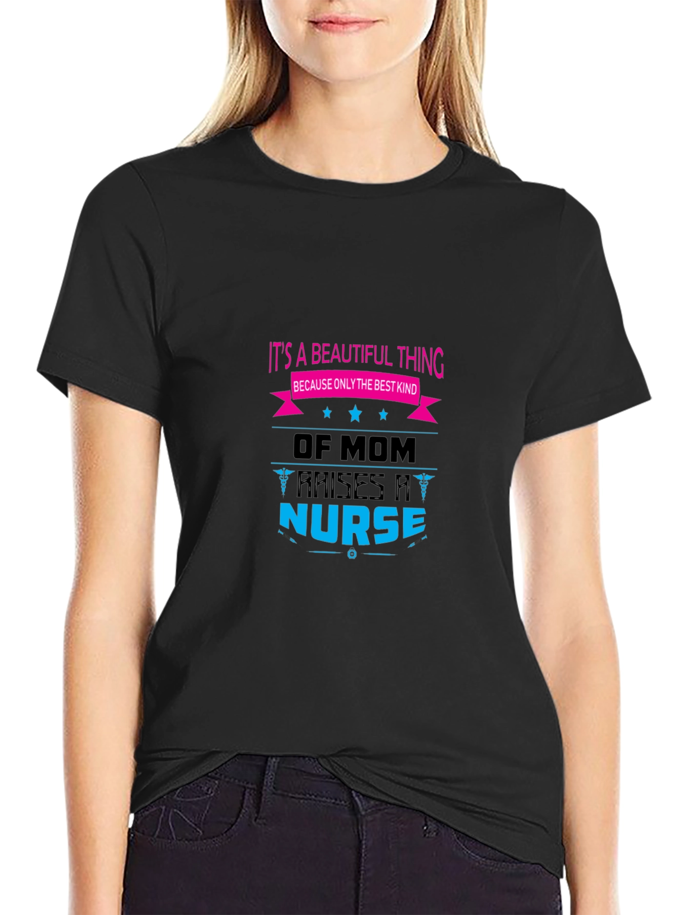 Mom Raises A Nurse Graphic T-Shirt