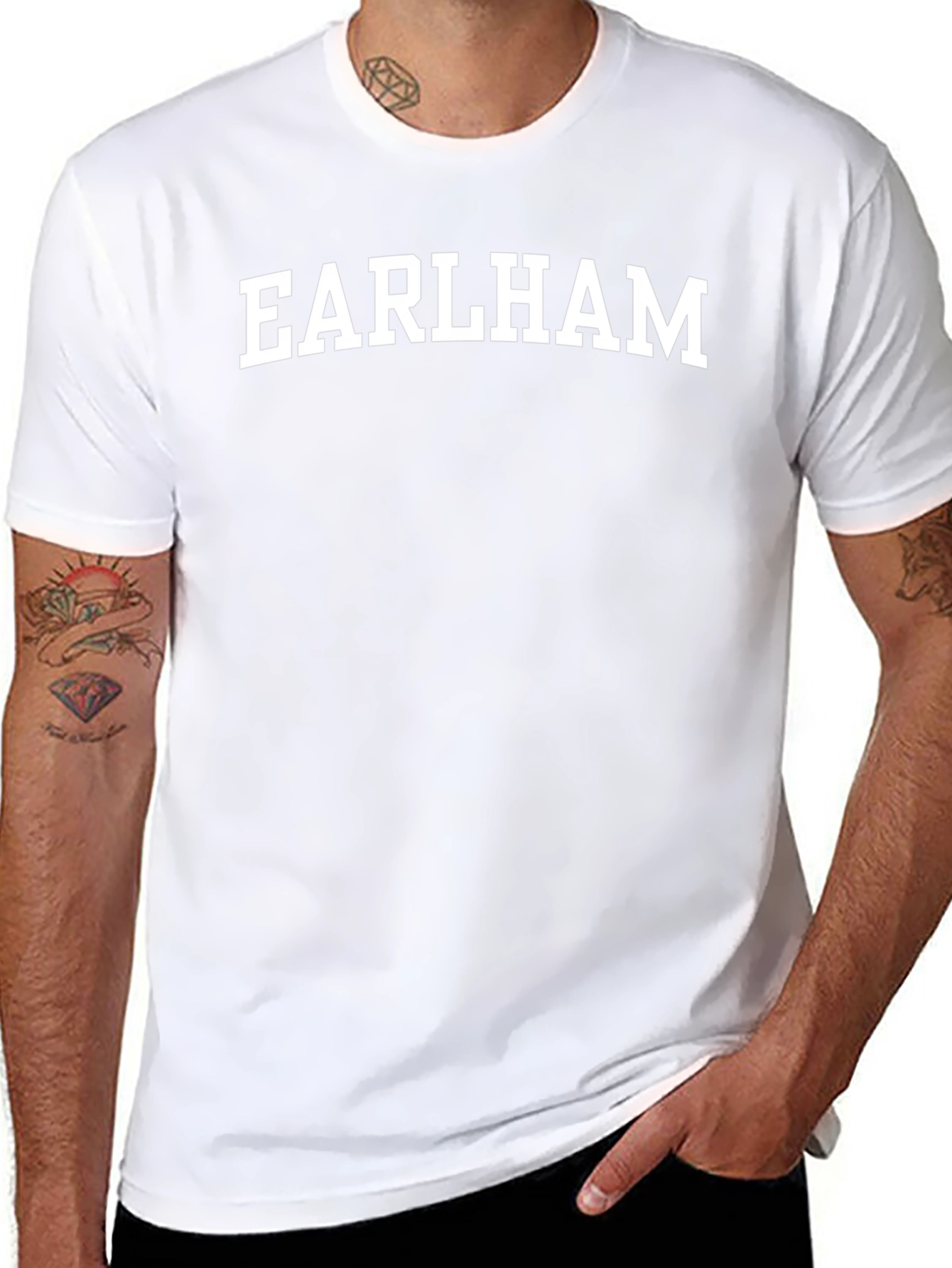 Earlham Black Cotton T-Shirt