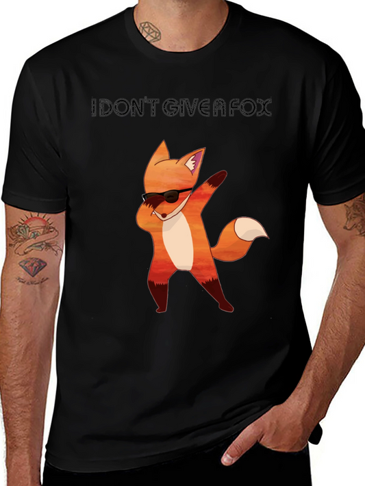 I Dont Give a Fox T-Shirt - Dabbing Fox Tee