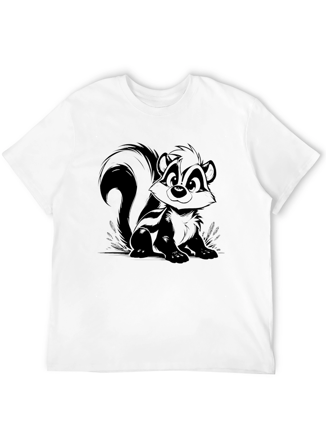 Cute Skunk Cartoon Graphic T-Shirt