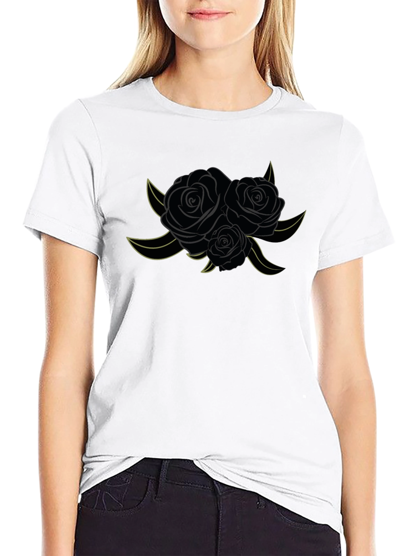 Black Roses Graphic Tee - Stylish & Trendy