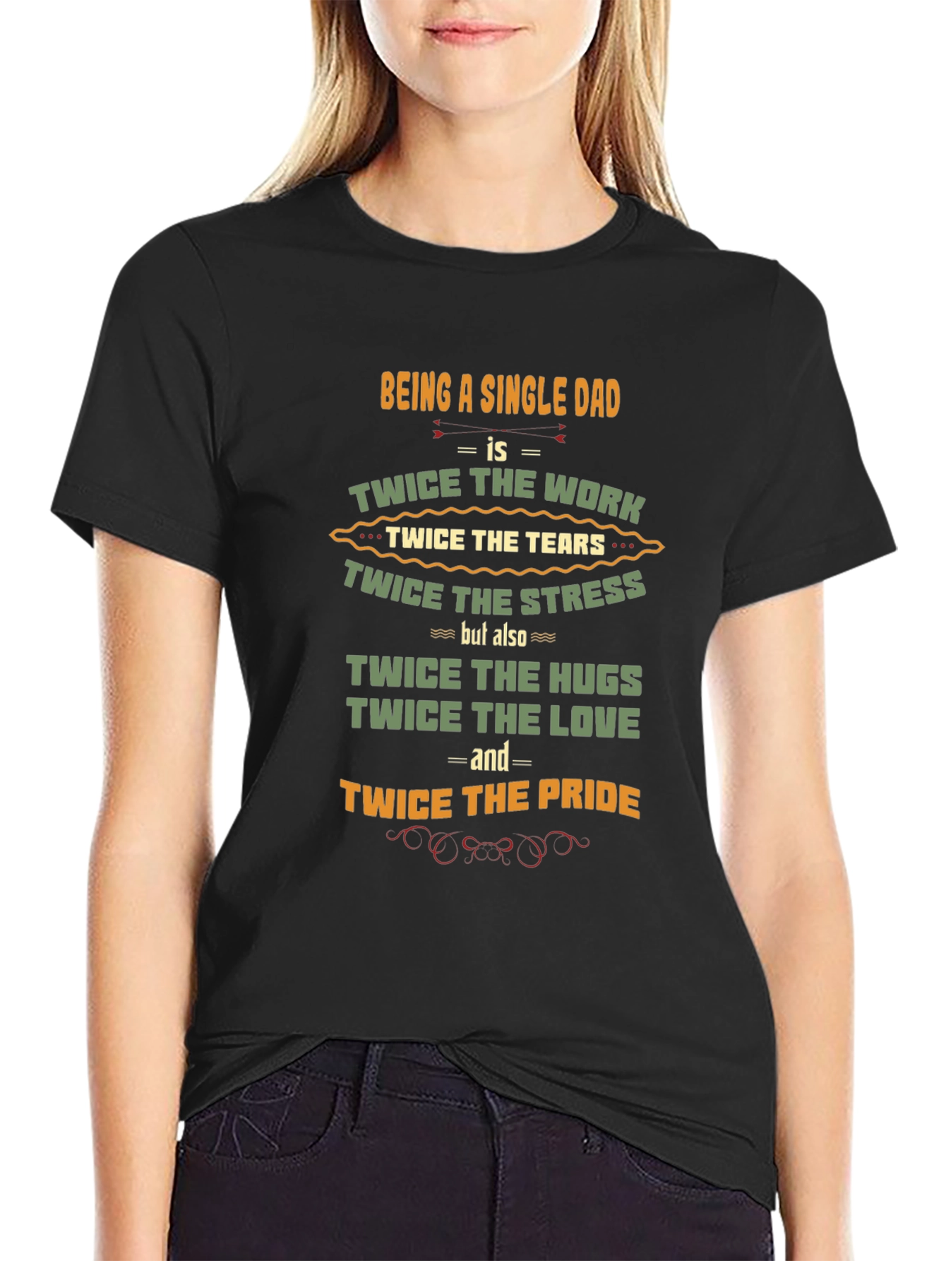 Single Dad Pride T-Shirt - Twice the Love
