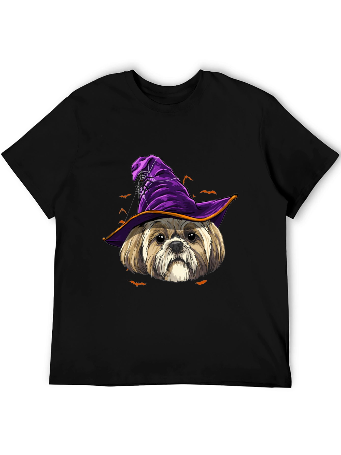 Halloween Dog Witch Hat T-Shirt