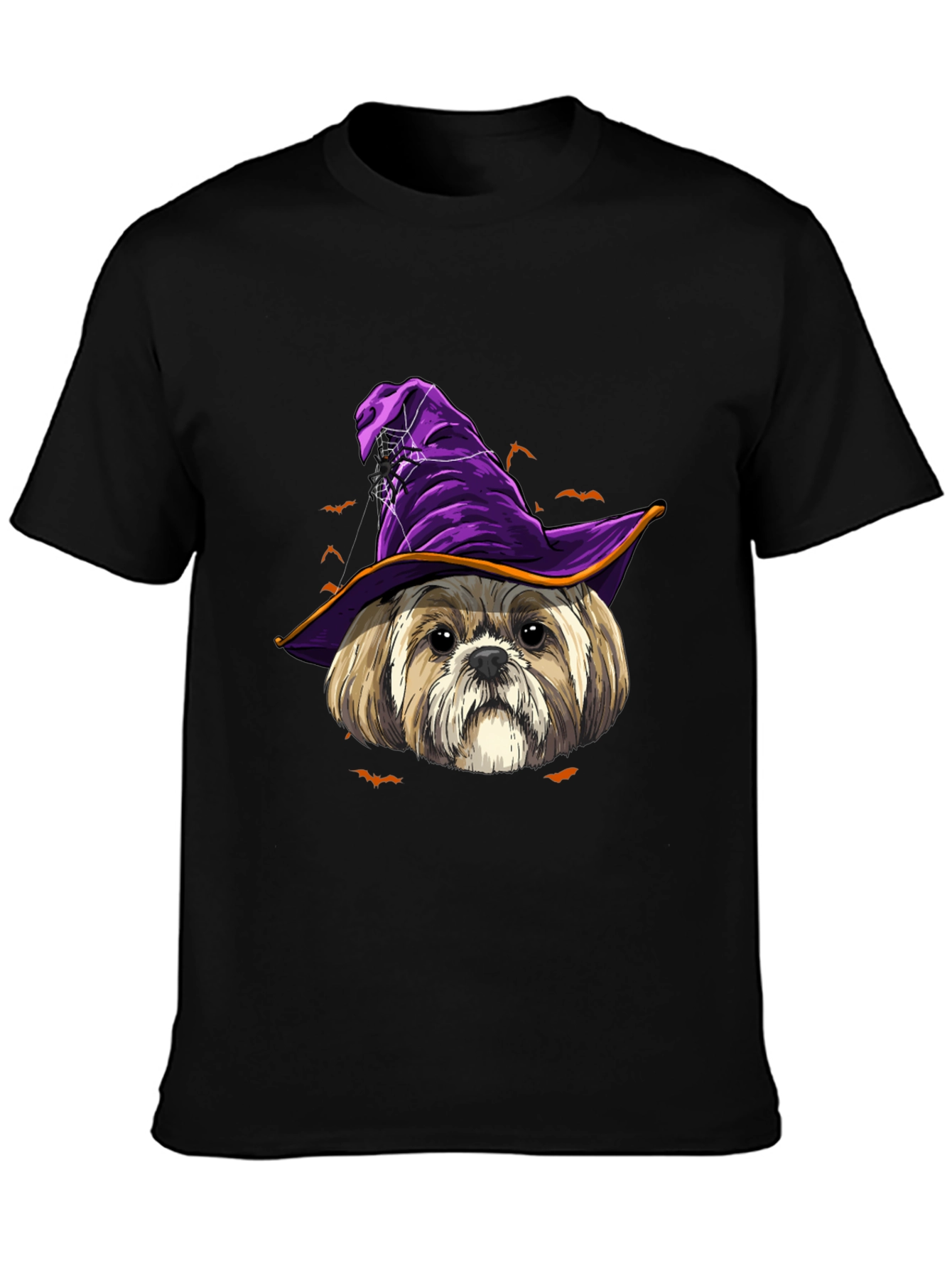 Halloween Dog Witch Hat T-Shirt