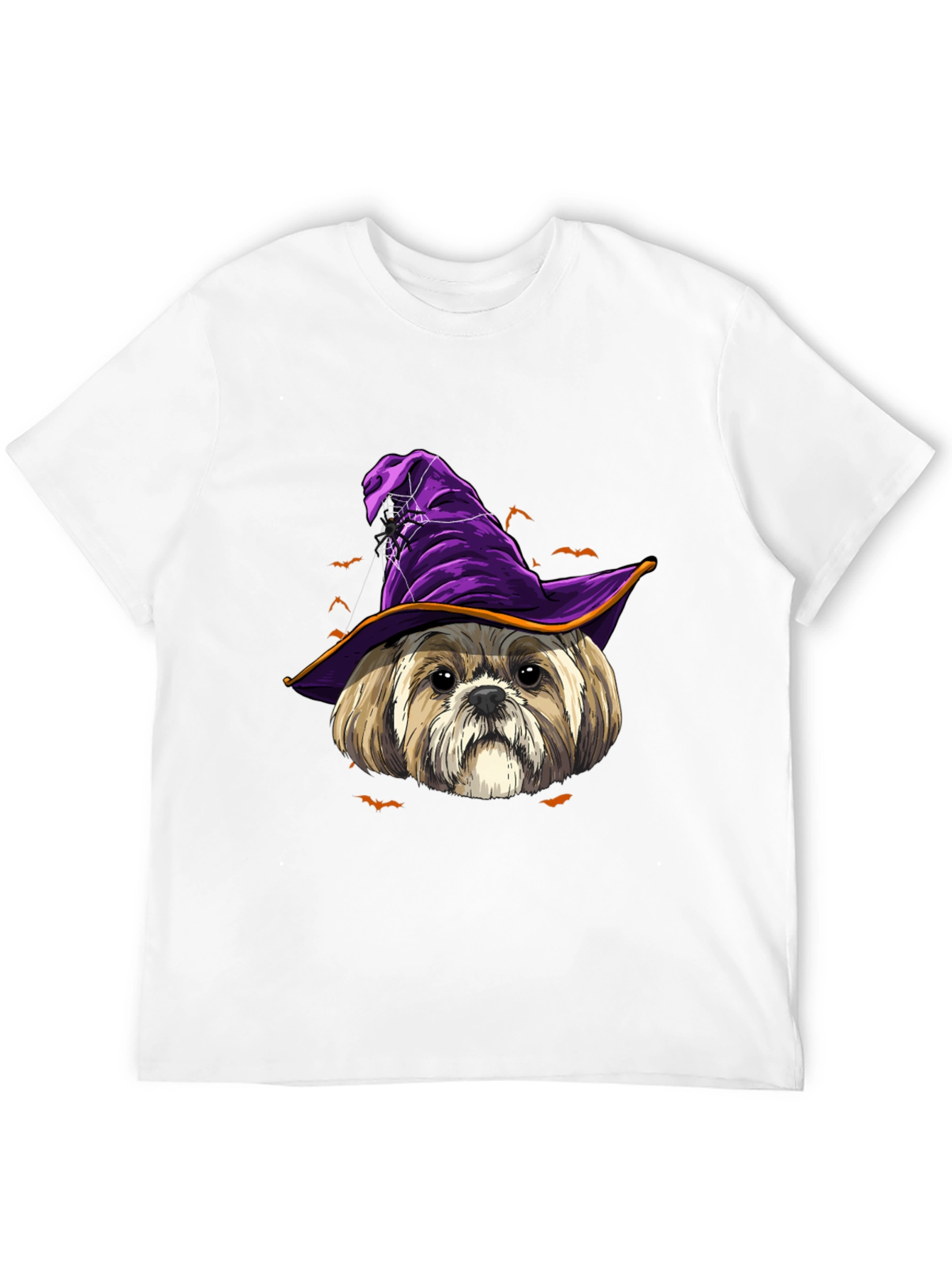 Halloween Dog Witch Hat T-Shirt