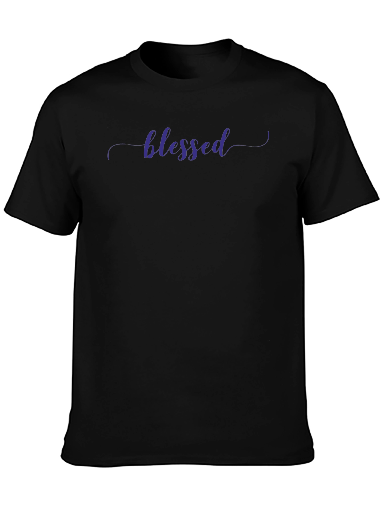 Blessed Graphic Tee - Mens Black Crewneck Shirt