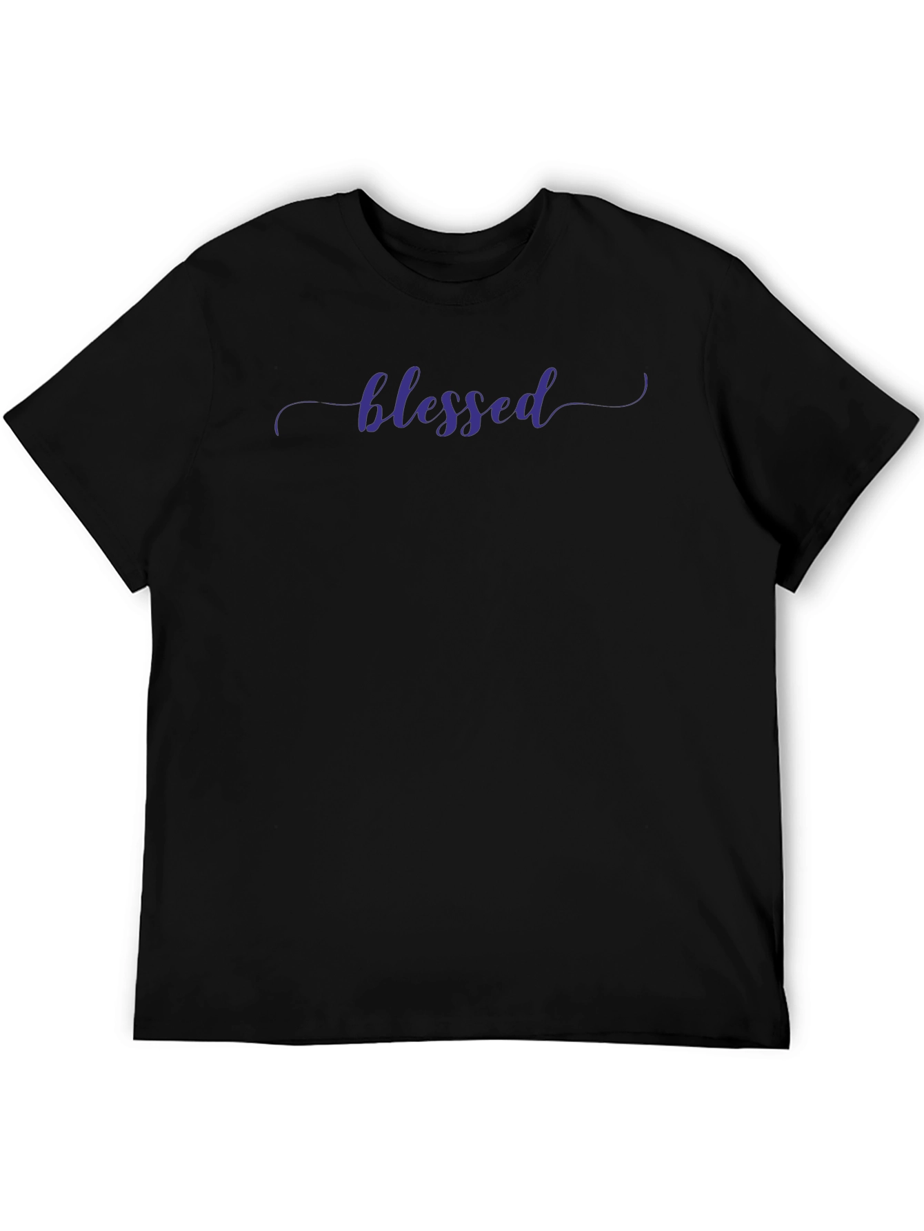 Blessed Graphic Tee - Mens Black Crewneck Shirt