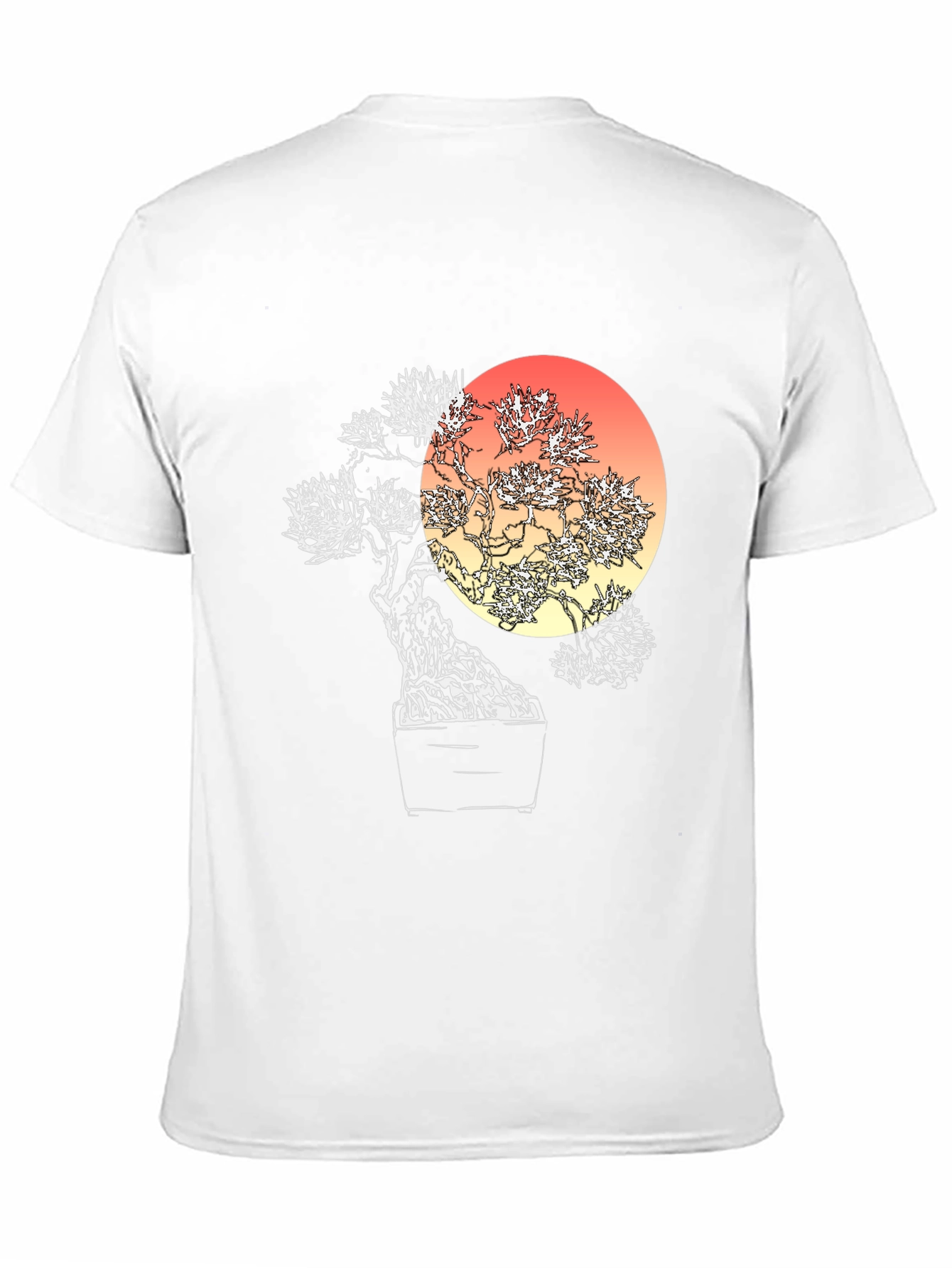 Bonsai Sunset Graphic Tee - Unique Artistic Design