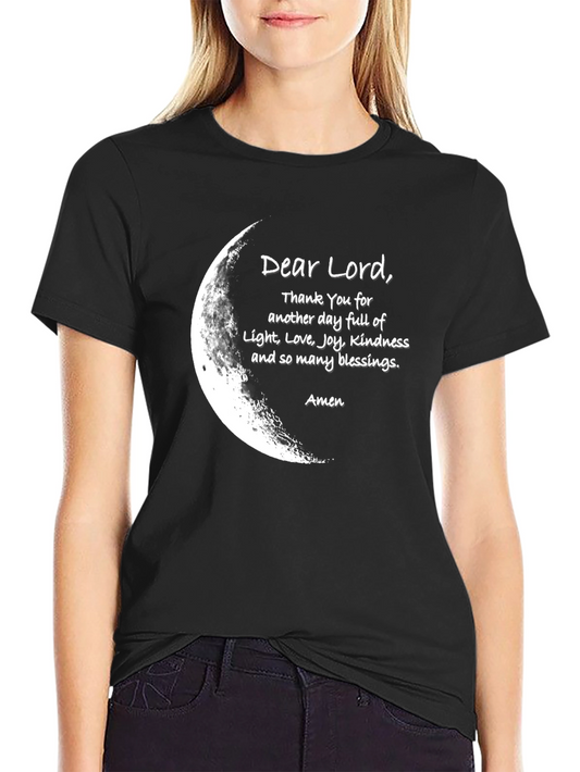 Dear Lord Prayer Graphic T-Shirt - Black
