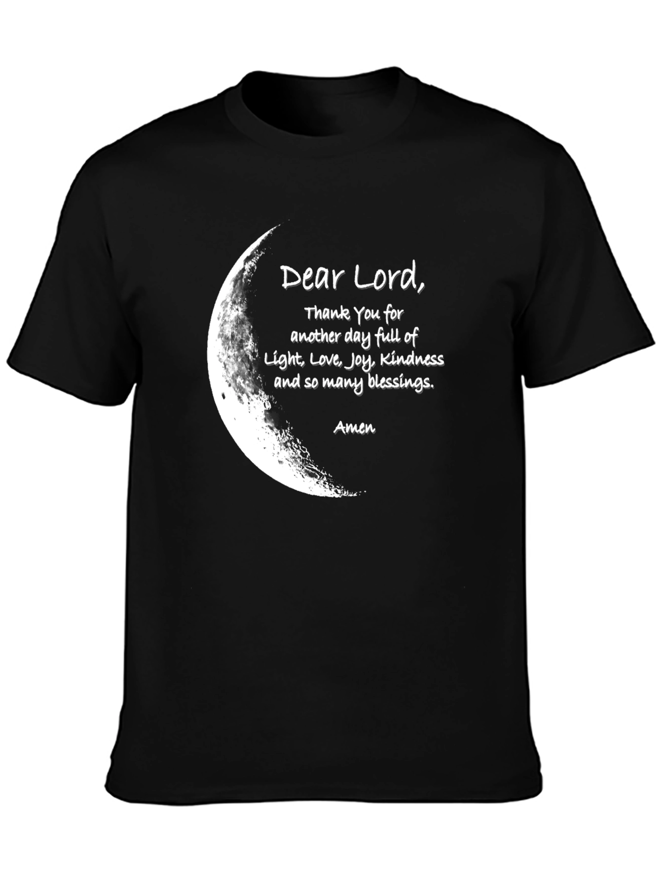 Dear Lord Prayer Graphic T-Shirt - Black