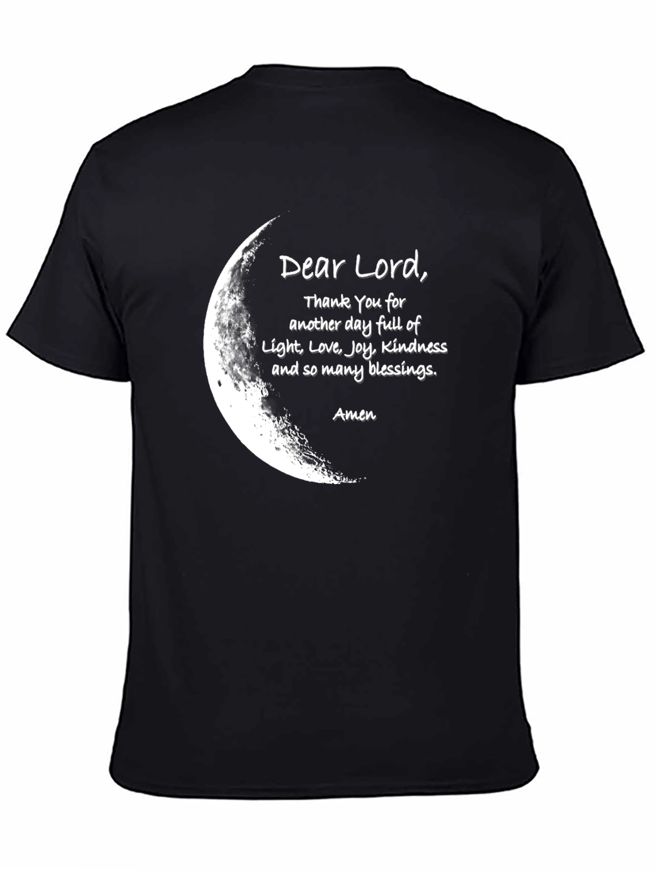 Dear Lord Prayer Graphic T-Shirt - Black