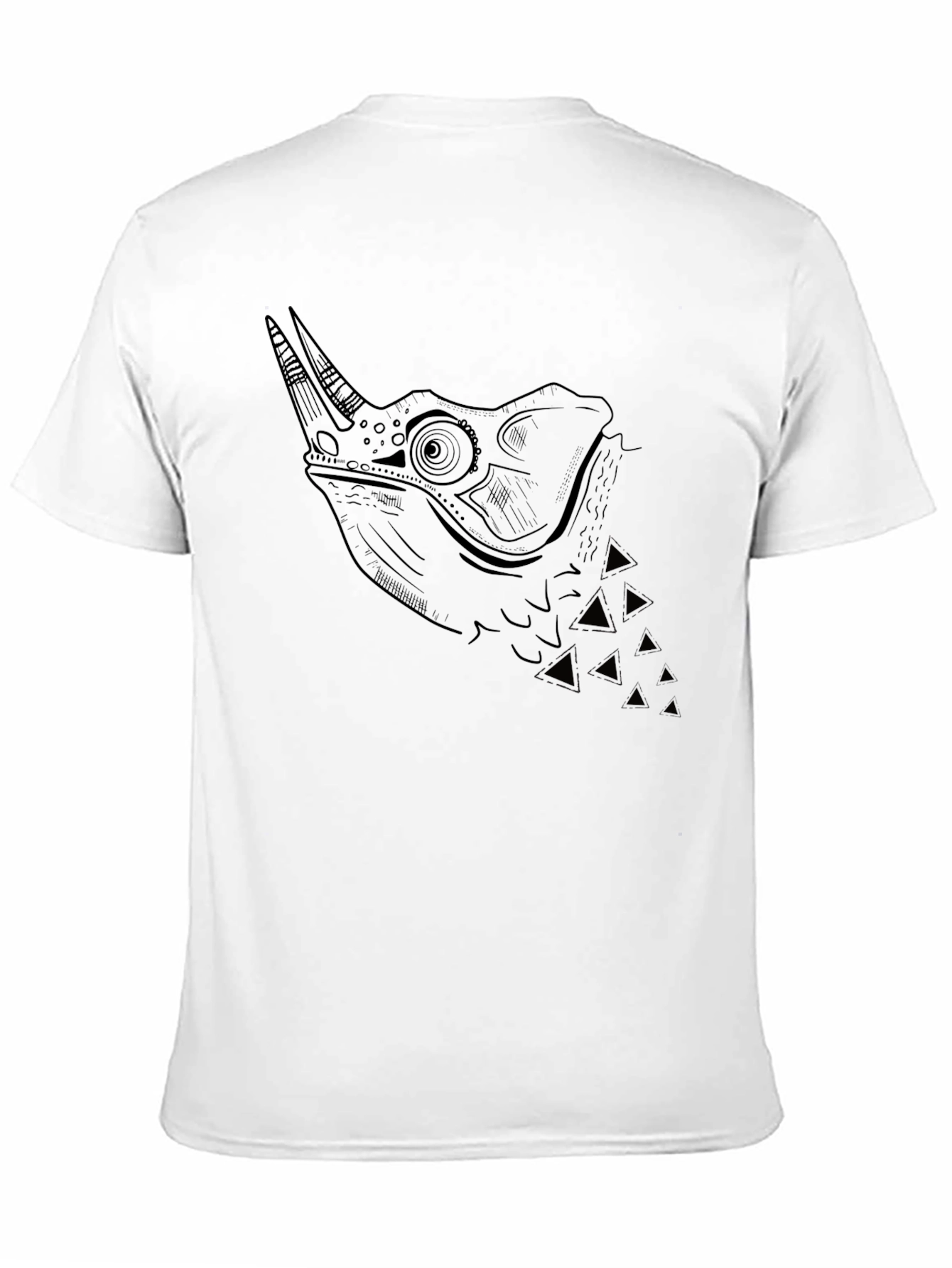 Rhino Chameleon Graphic Tee - Stylish Mens Black T-Shirt