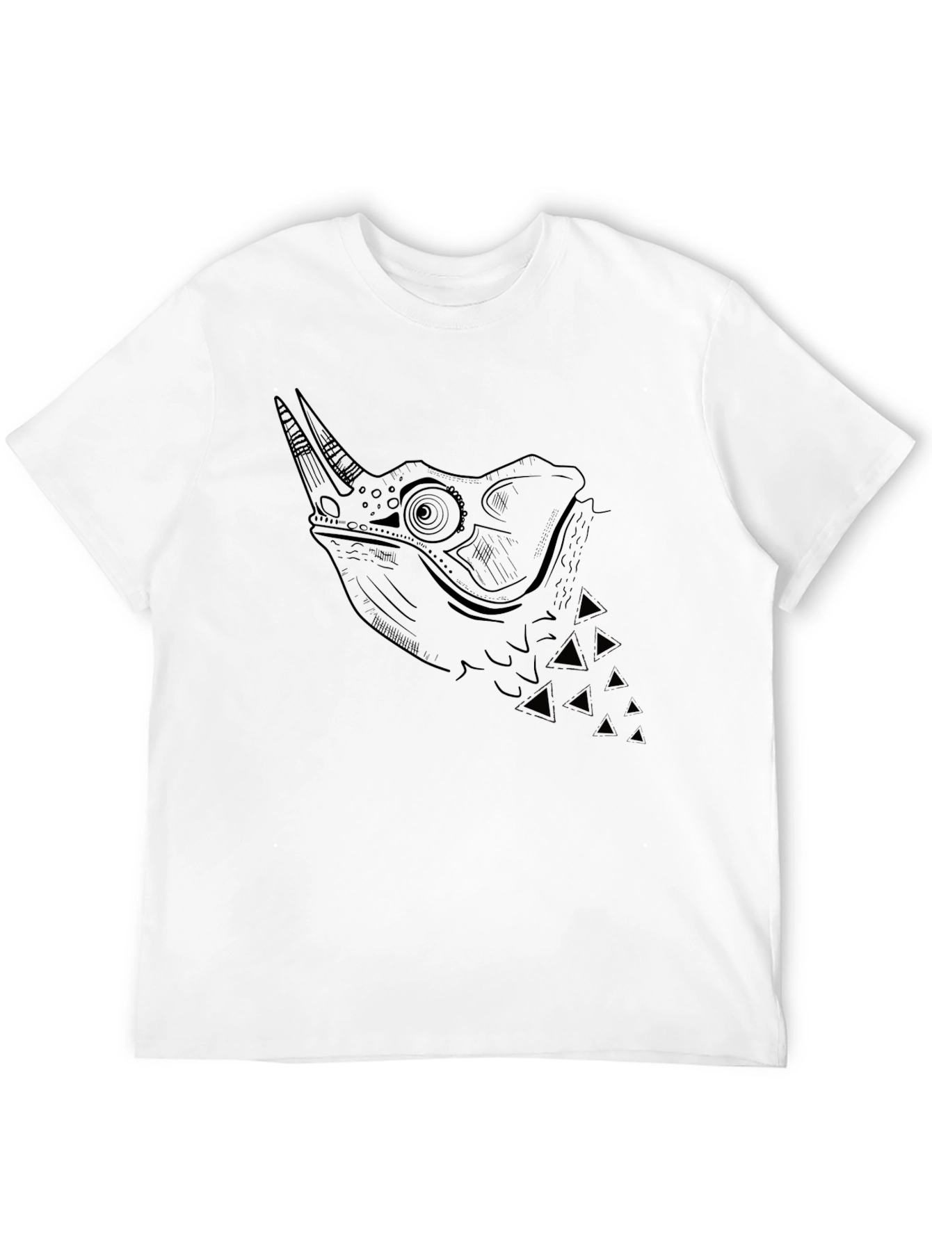 Rhino Chameleon Graphic Tee - Stylish Mens Black T-Shirt