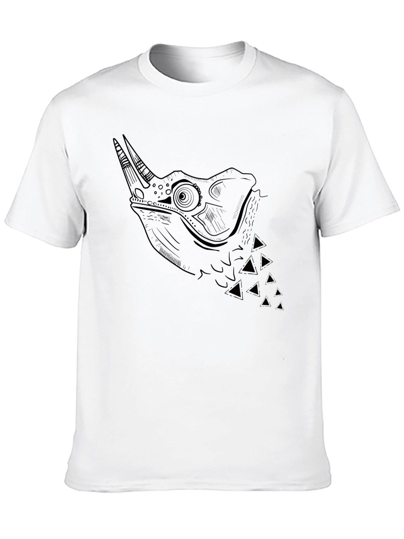 Rhino Chameleon Graphic Tee - Stylish Mens Black T-Shirt