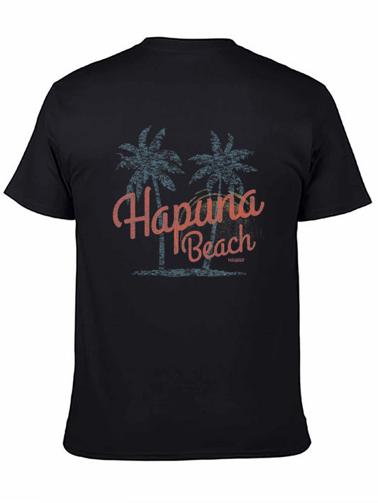 Hapuna Beach Graphic Tee - Vintage Palm Tree Shirt