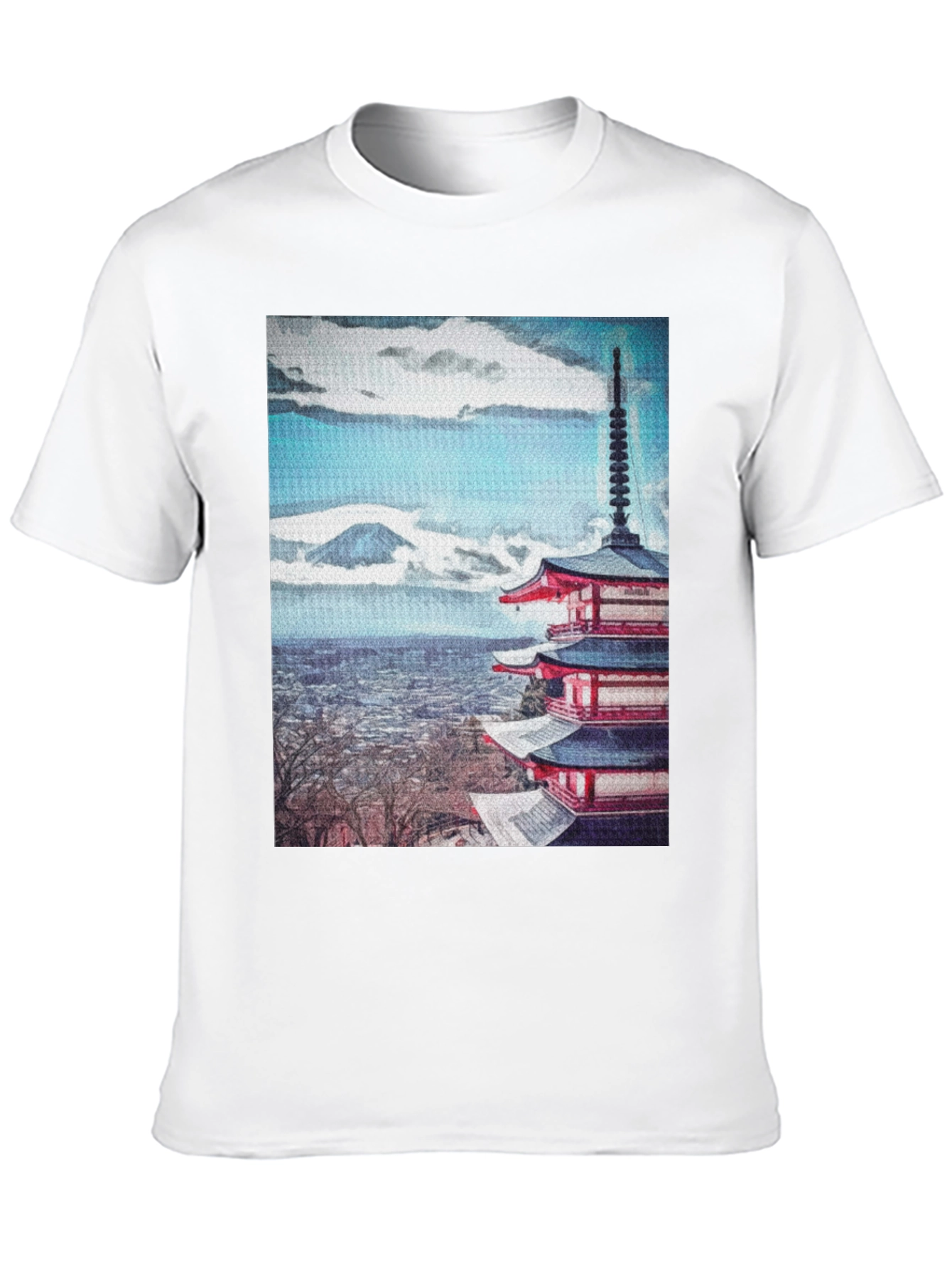 Japanese Pagoda T-Shirt - Classic Black Tee
