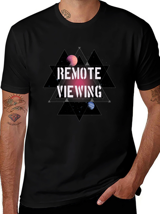 Remote Viewing Graphic T-Shirt - Black