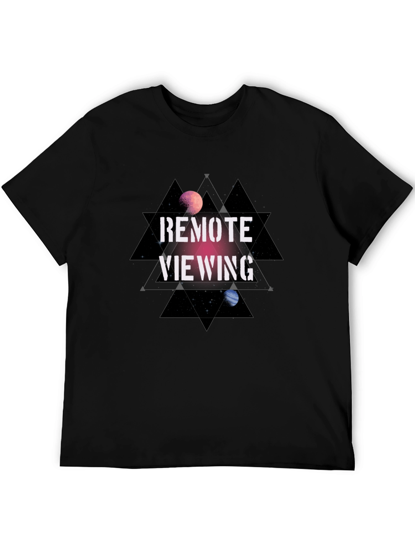 Remote Viewing Graphic T-Shirt - Black
