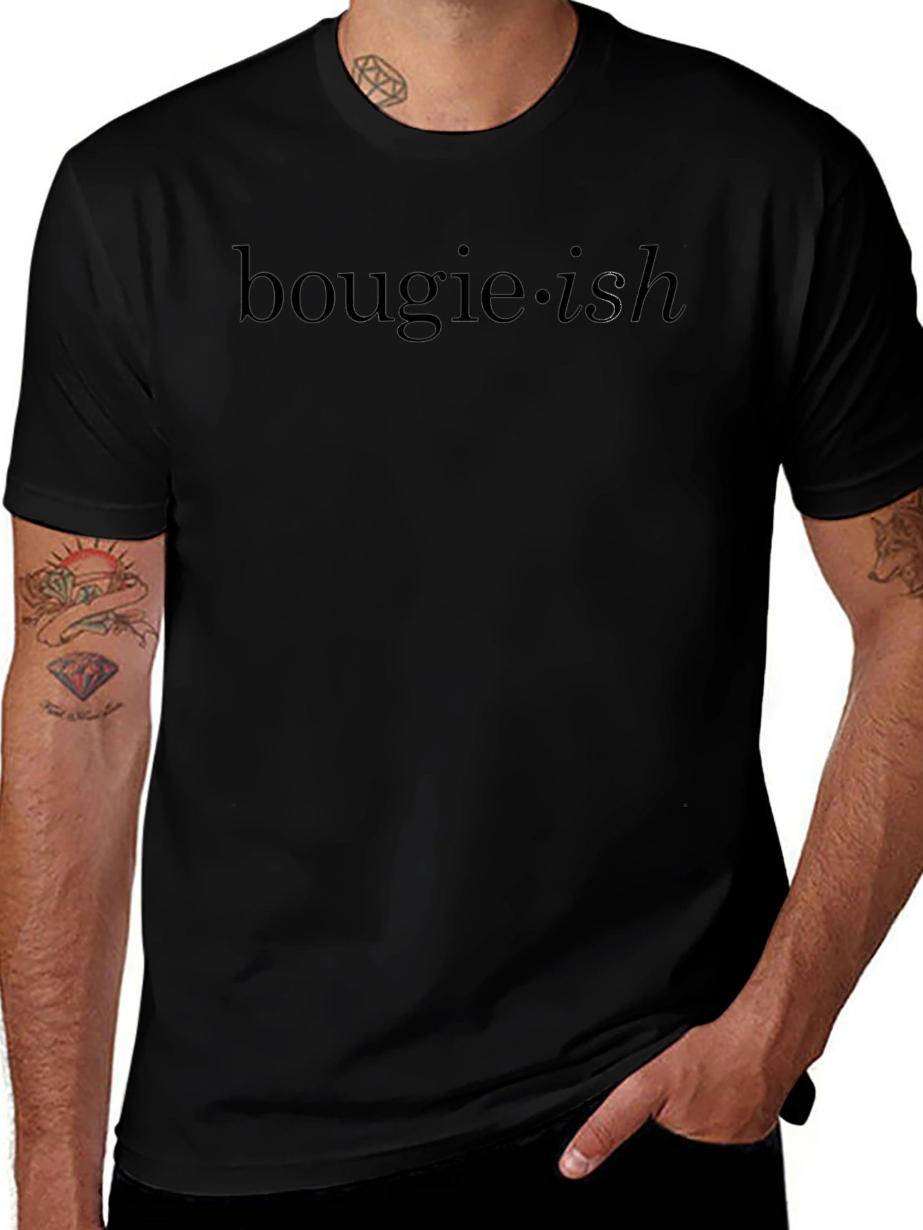 Bougie-ish Black Graphic Tee - Stylish Comfort