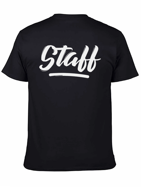 Black Staff T-Shirt - Crew Neck Short Sleeve