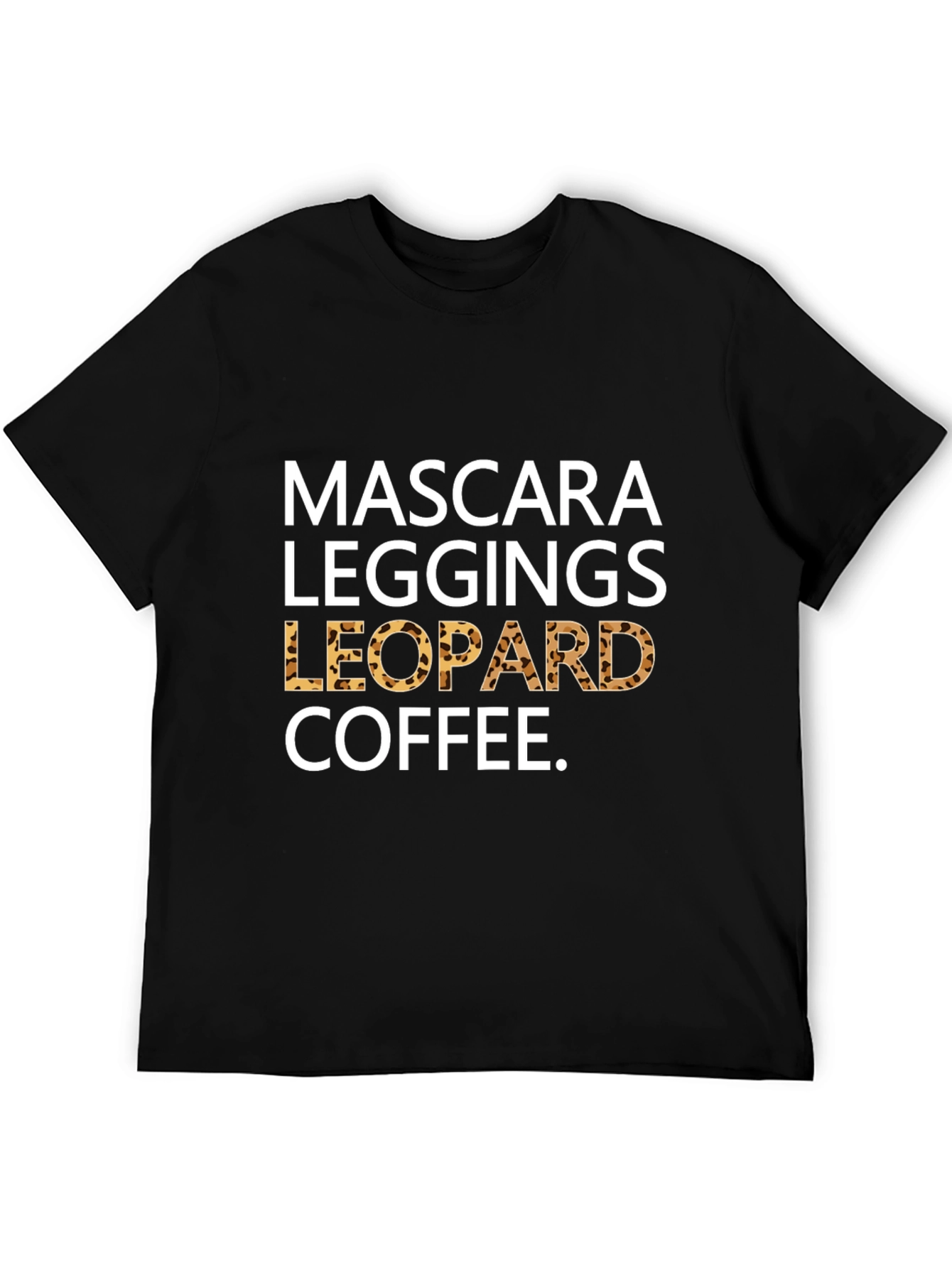 Mascara Leggings Leopard Coffee T-Shirt