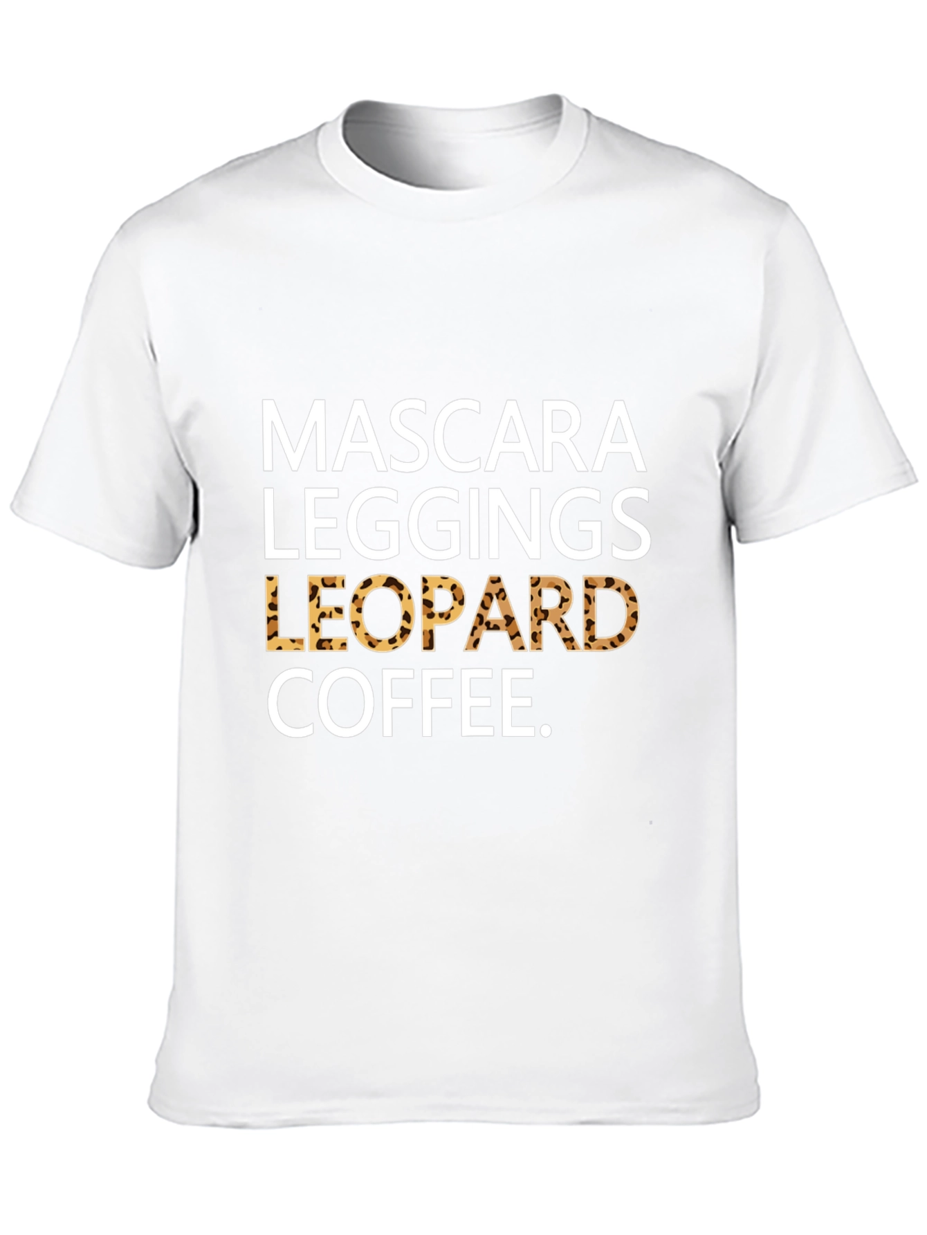 Mascara Leggings Leopard Coffee T-Shirt