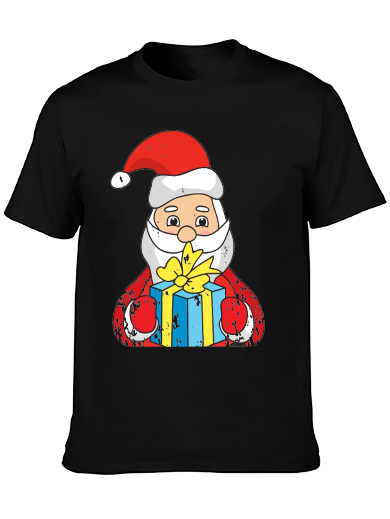 Santa Claus Holding Gift T-Shirt