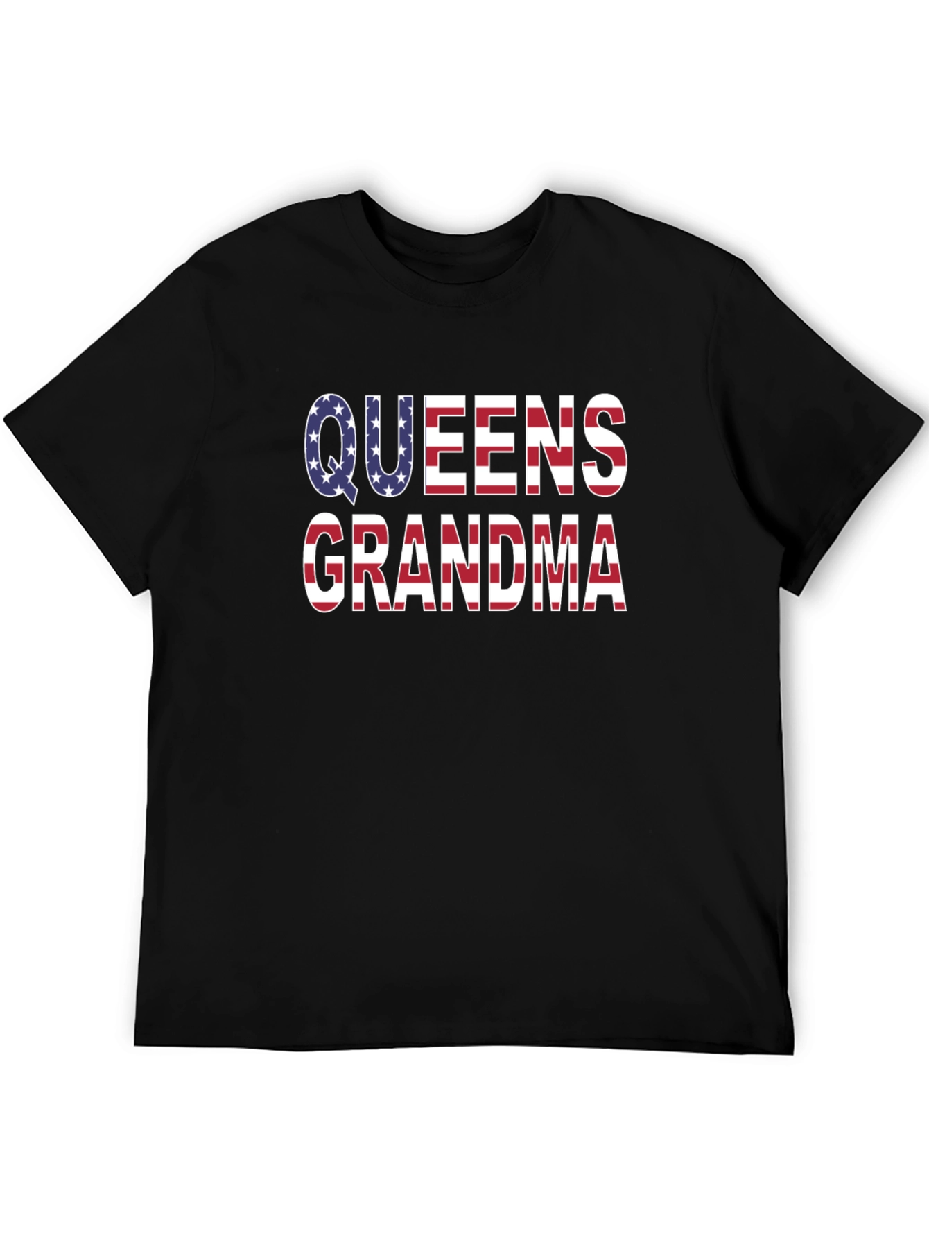 Queens Grandma USA Flag Patriotic Graphic T-Shirt