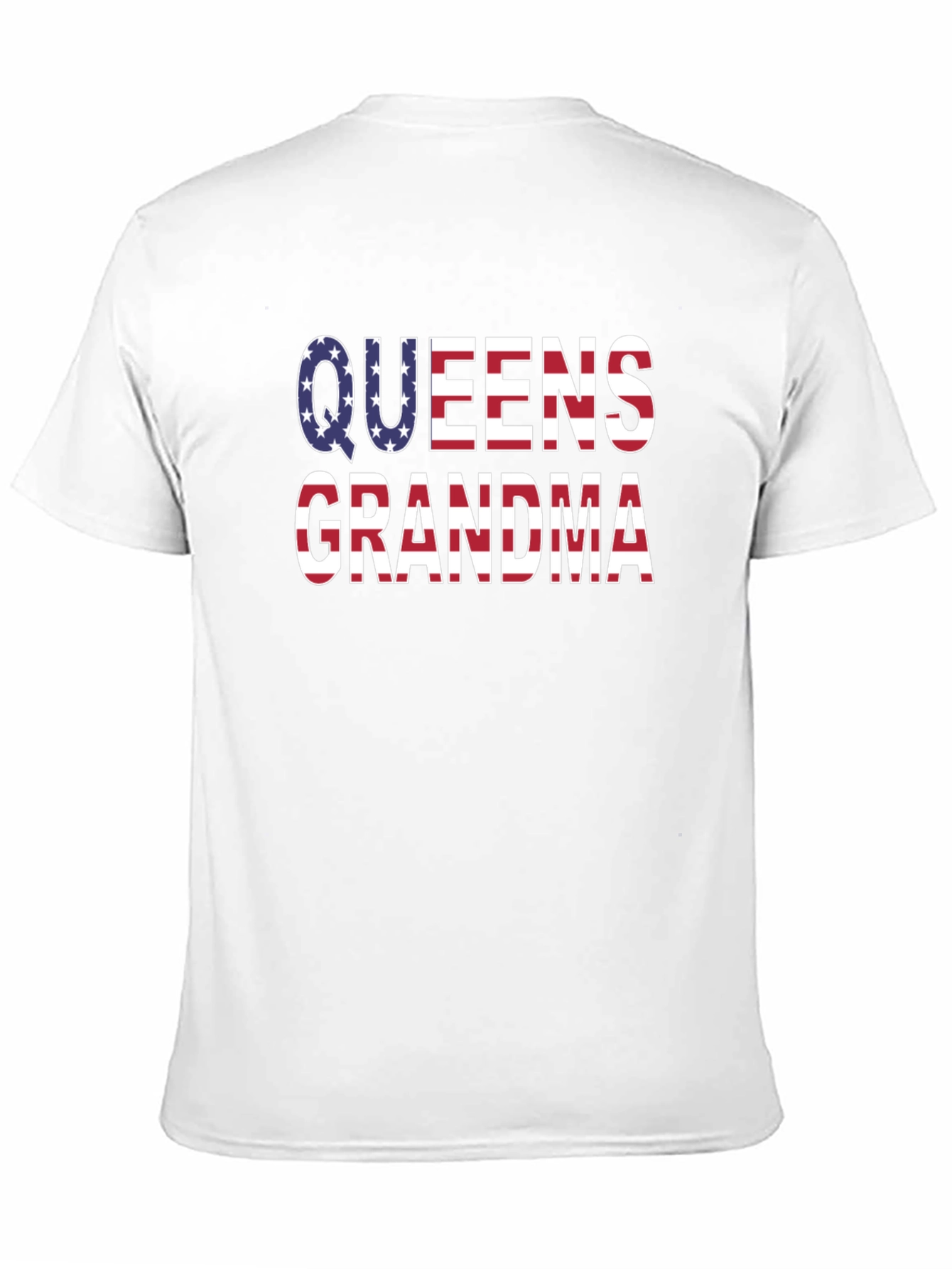 Queens Grandma USA Flag Patriotic Graphic T-Shirt