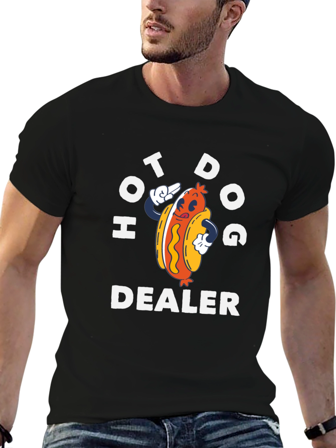 Hot Dog Dealer Graphic T-Shirt - Fun Foodie Tee