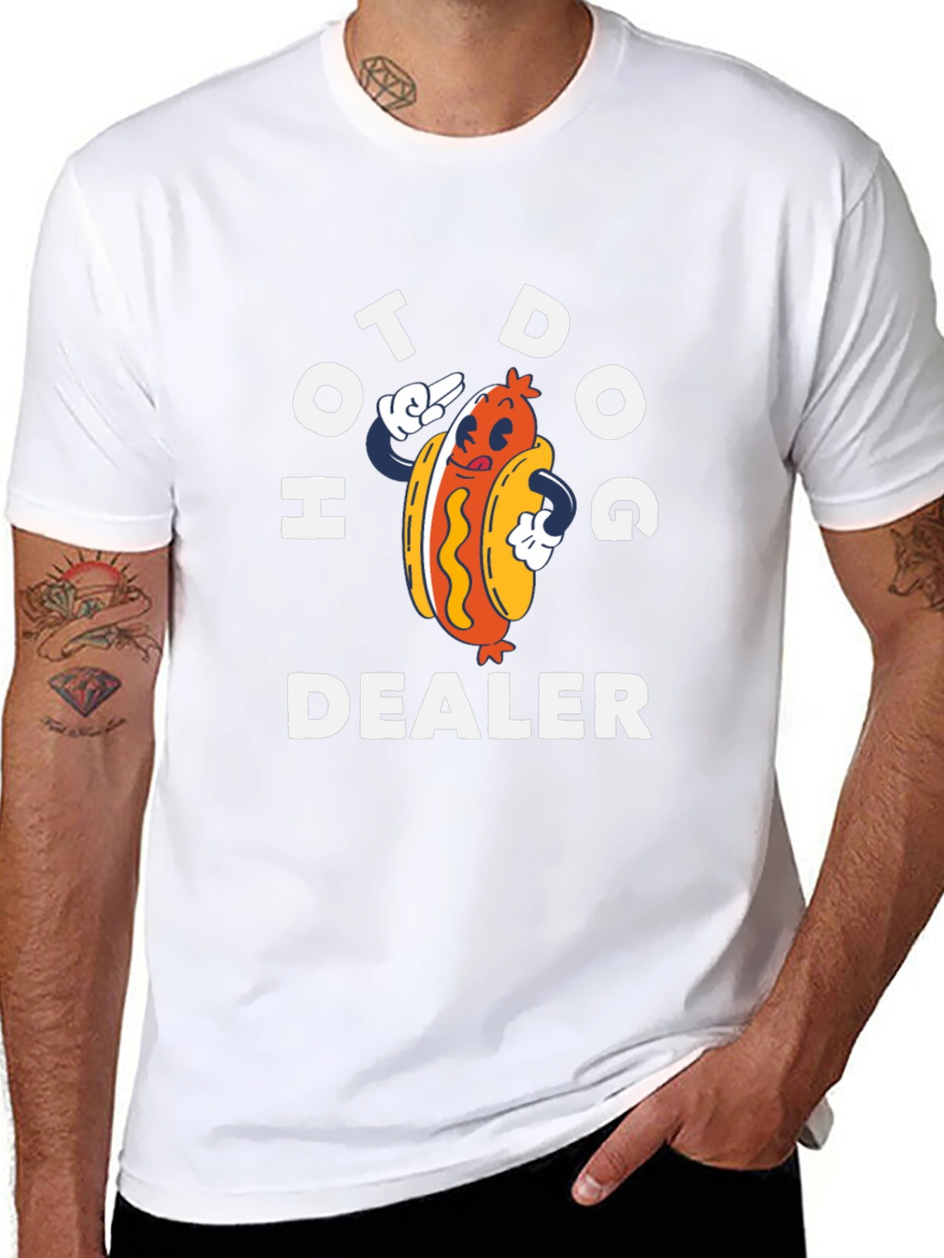 Hot Dog Dealer Graphic T-Shirt - Fun Foodie Tee