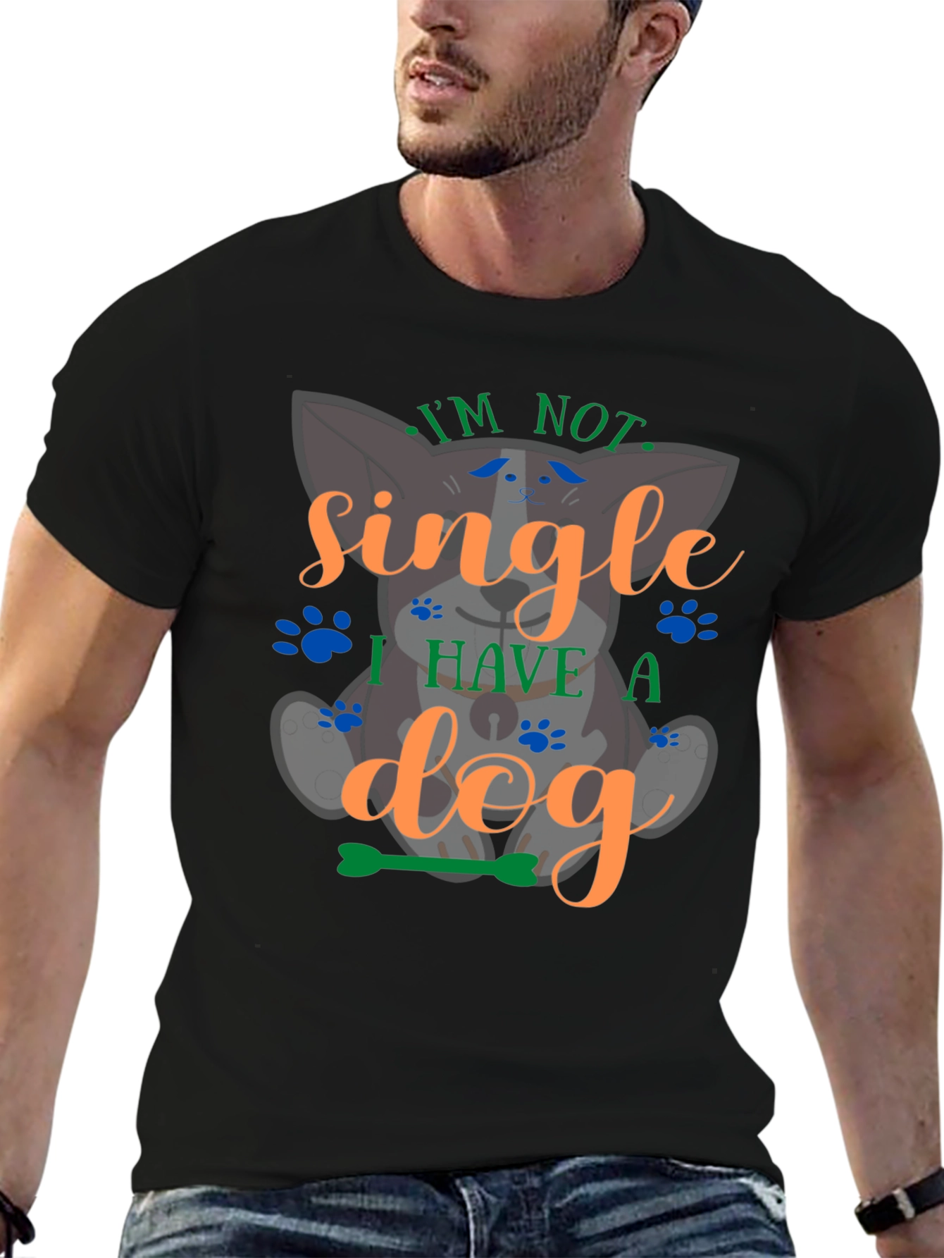Im Not Single I Have A Dog Graphic T-Shirt
