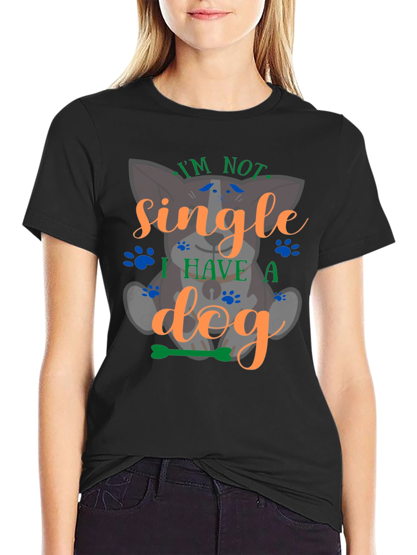 Im Not Single I Have A Dog Graphic T-Shirt