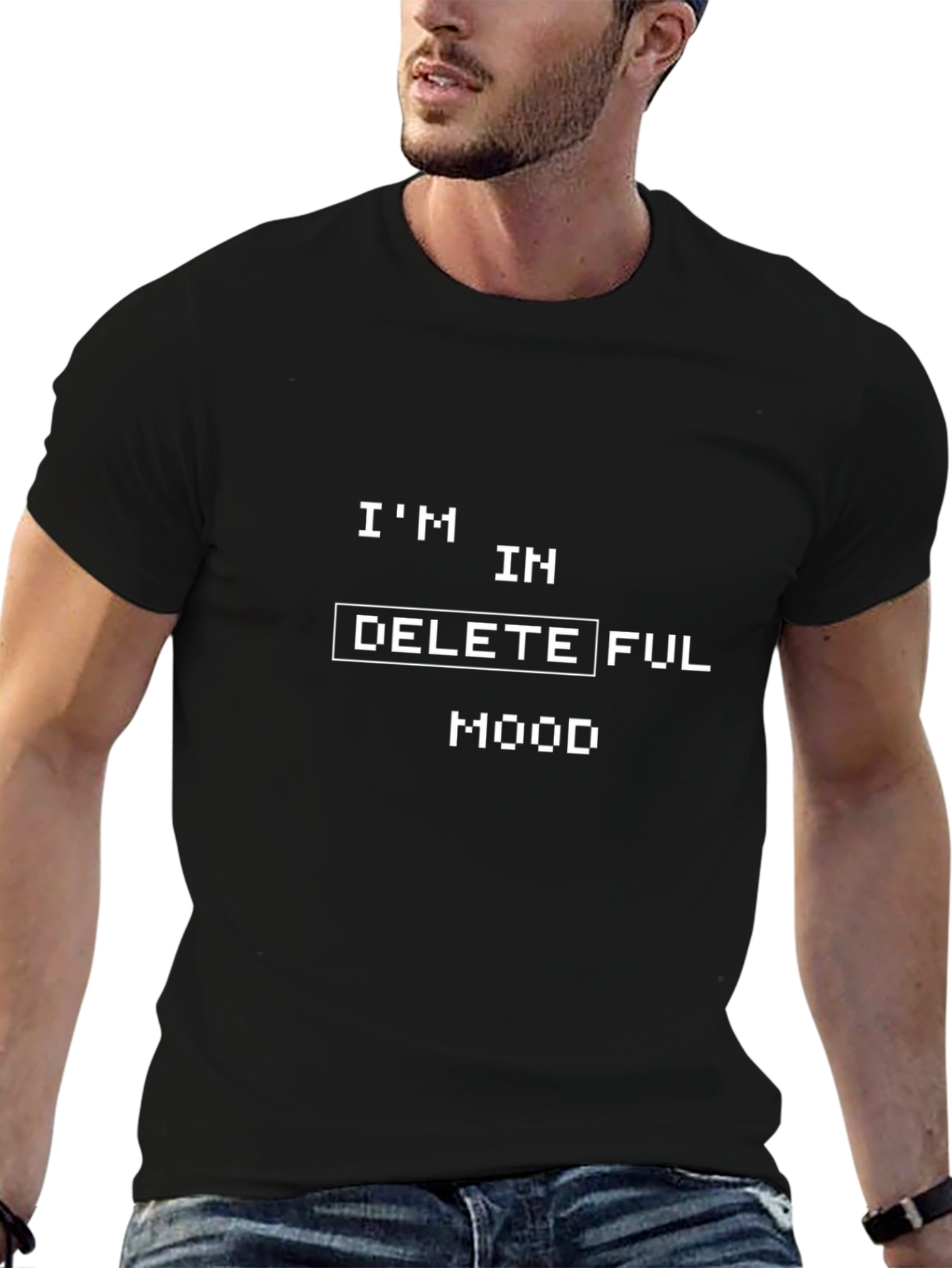 Im In Delete Ful Mood - Black T-Shirt